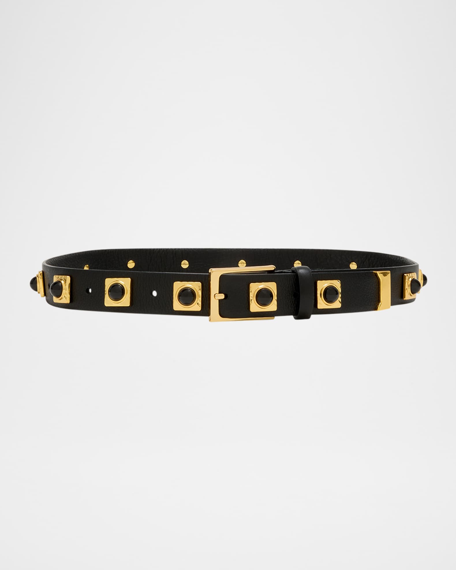 Aureum Collective No. 2 Onyx Studded Leather Belt