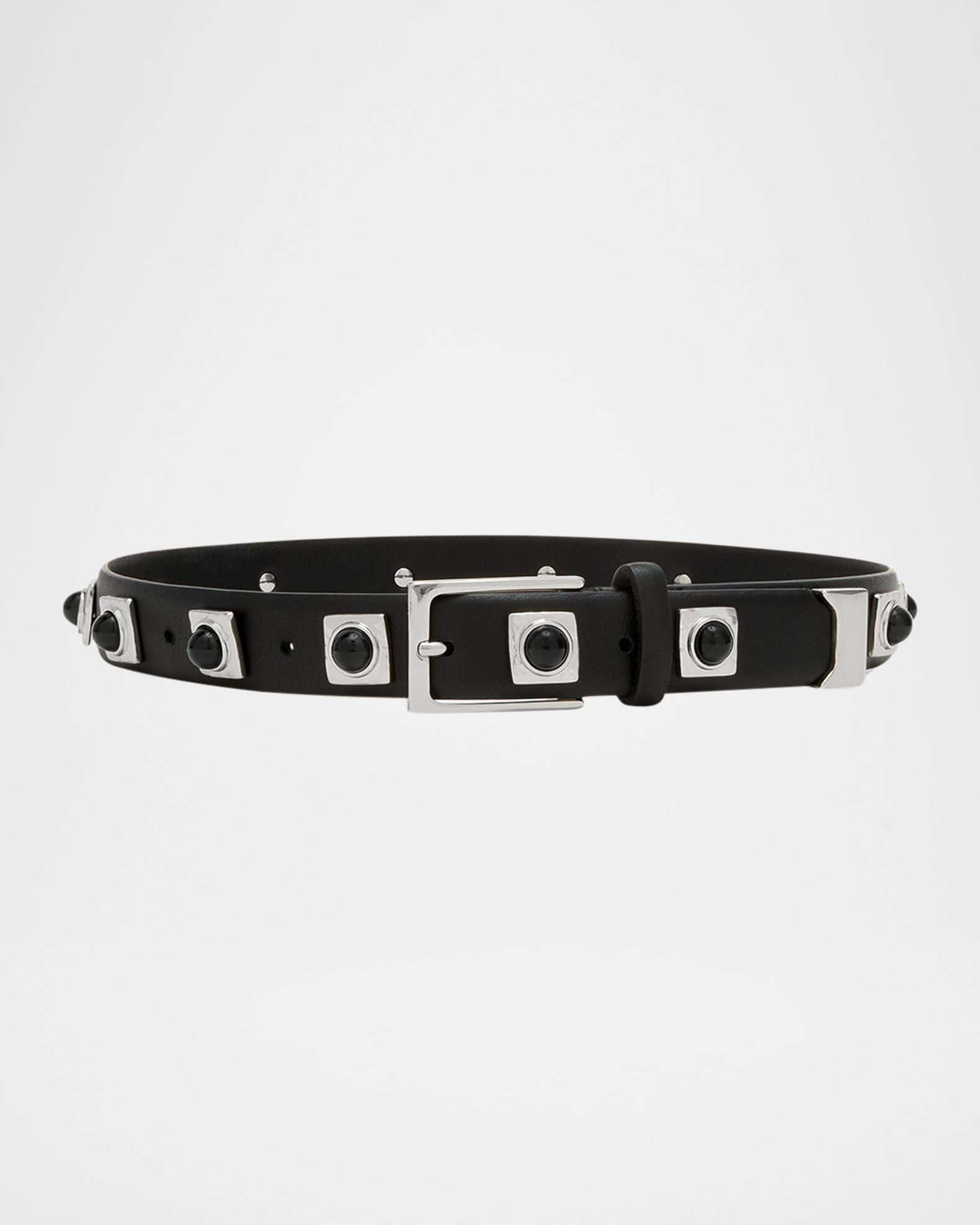 AUREUM black leather women’s belt Aureum Collective Leather Studded Belt | Saks Fifth Avenue main image 2
