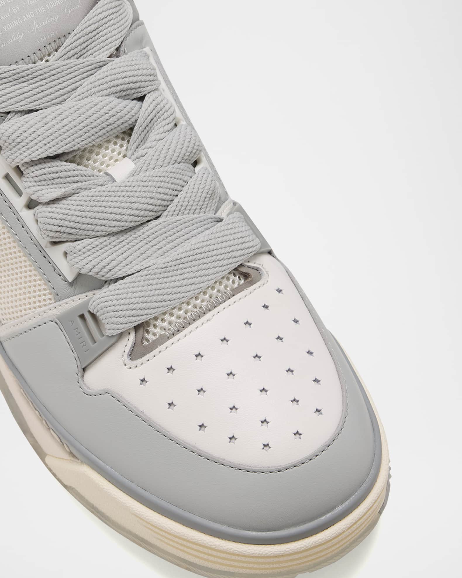 Amiri Men's MA-1 Leather & Mesh Low-Top Sneakers | Neiman Marcus