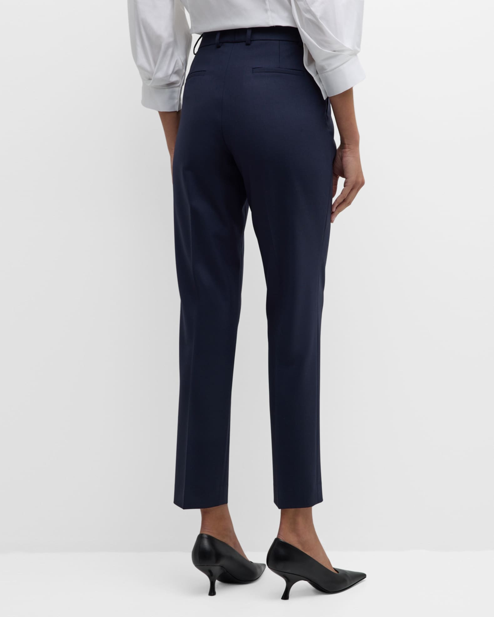 Lafayette 148 New York Clinton Cropped Stretch Wool Pants