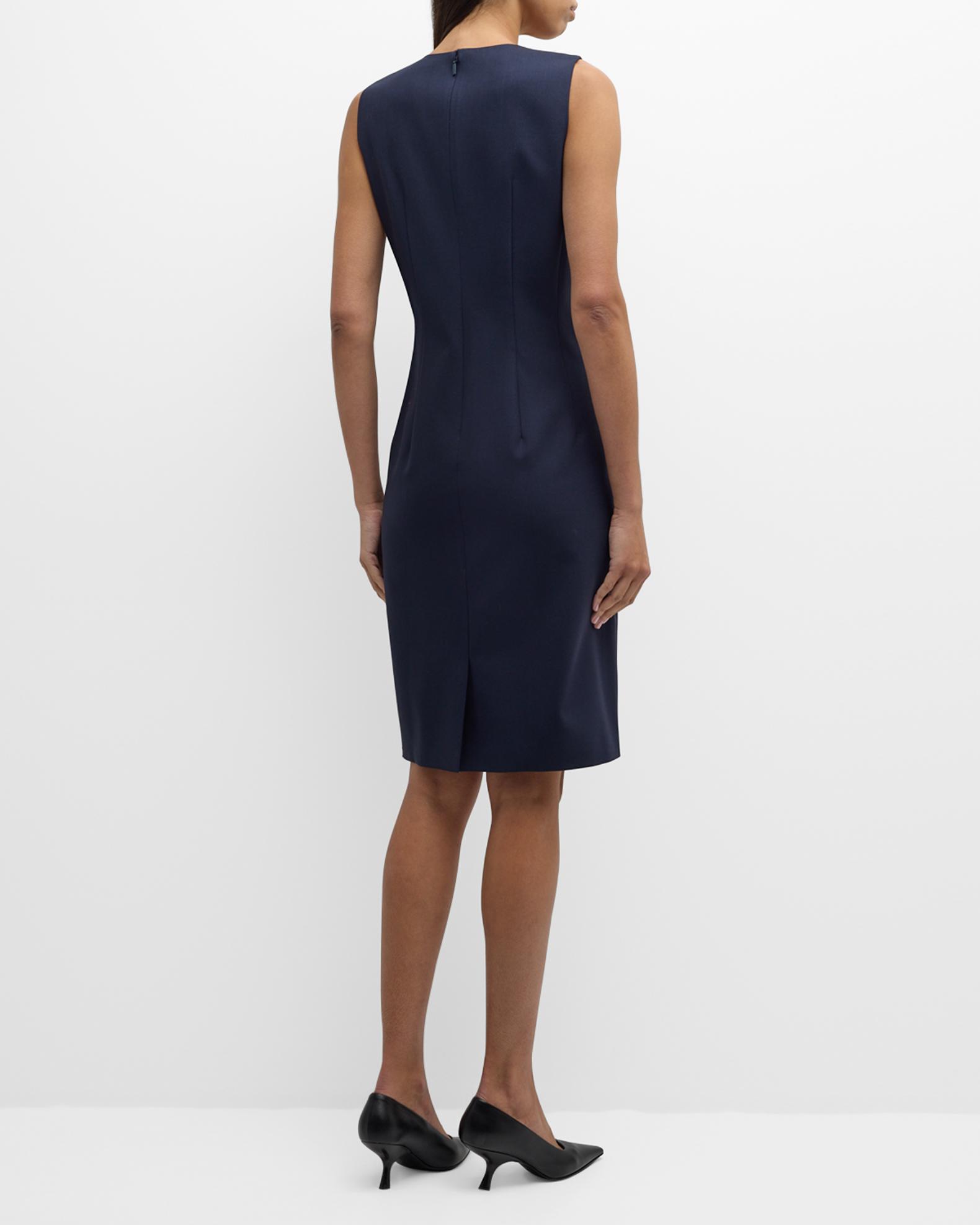 Robe Lafayette 148 Dolly STRETCH Wrap Dress - Taille 2, Noir, Mélange Coton - Neuf Avec étiquettes