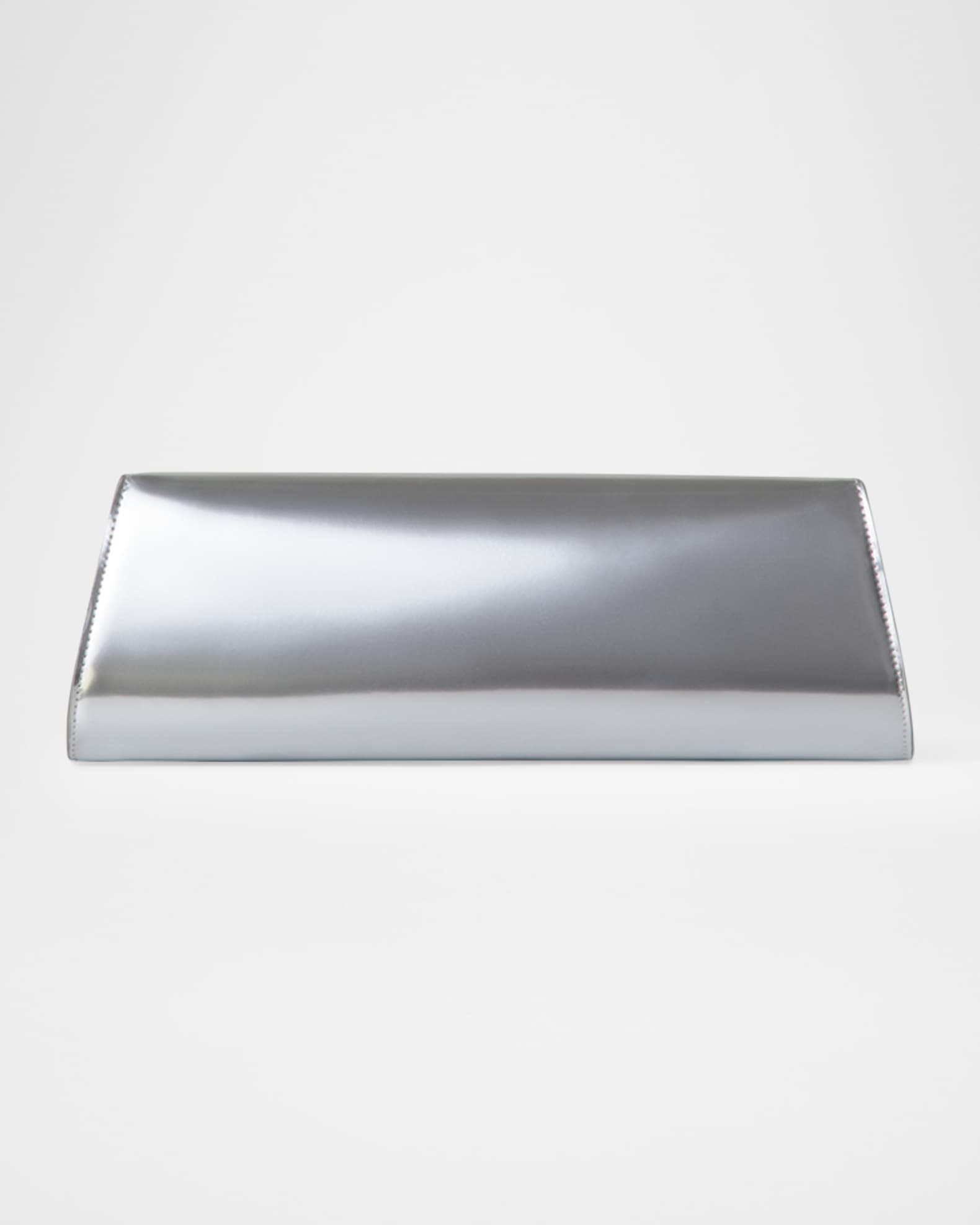 Akris Anouk Small Metallic Leather Clutch Bag | Neiman Marcus