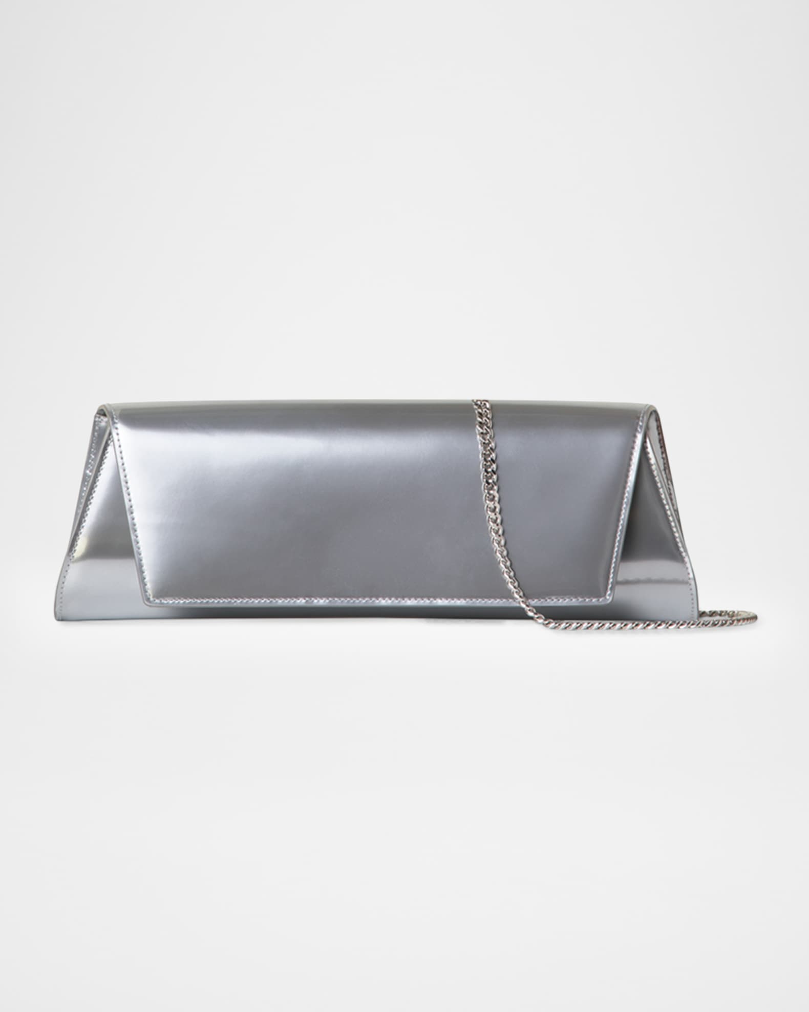 Akris Anouk Small Metallic Leather Clutch Bag | Neiman Marcus