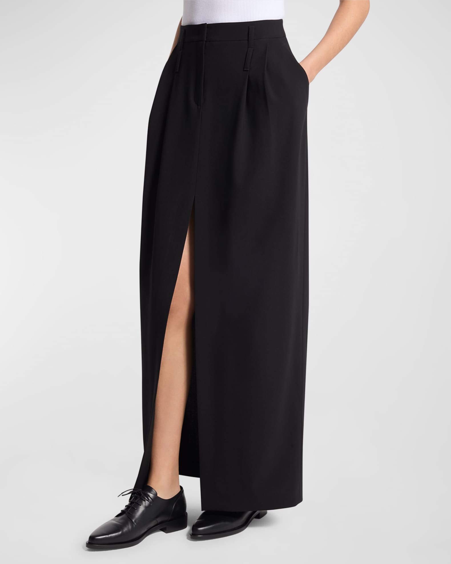 Double Belted Maxi Skirt