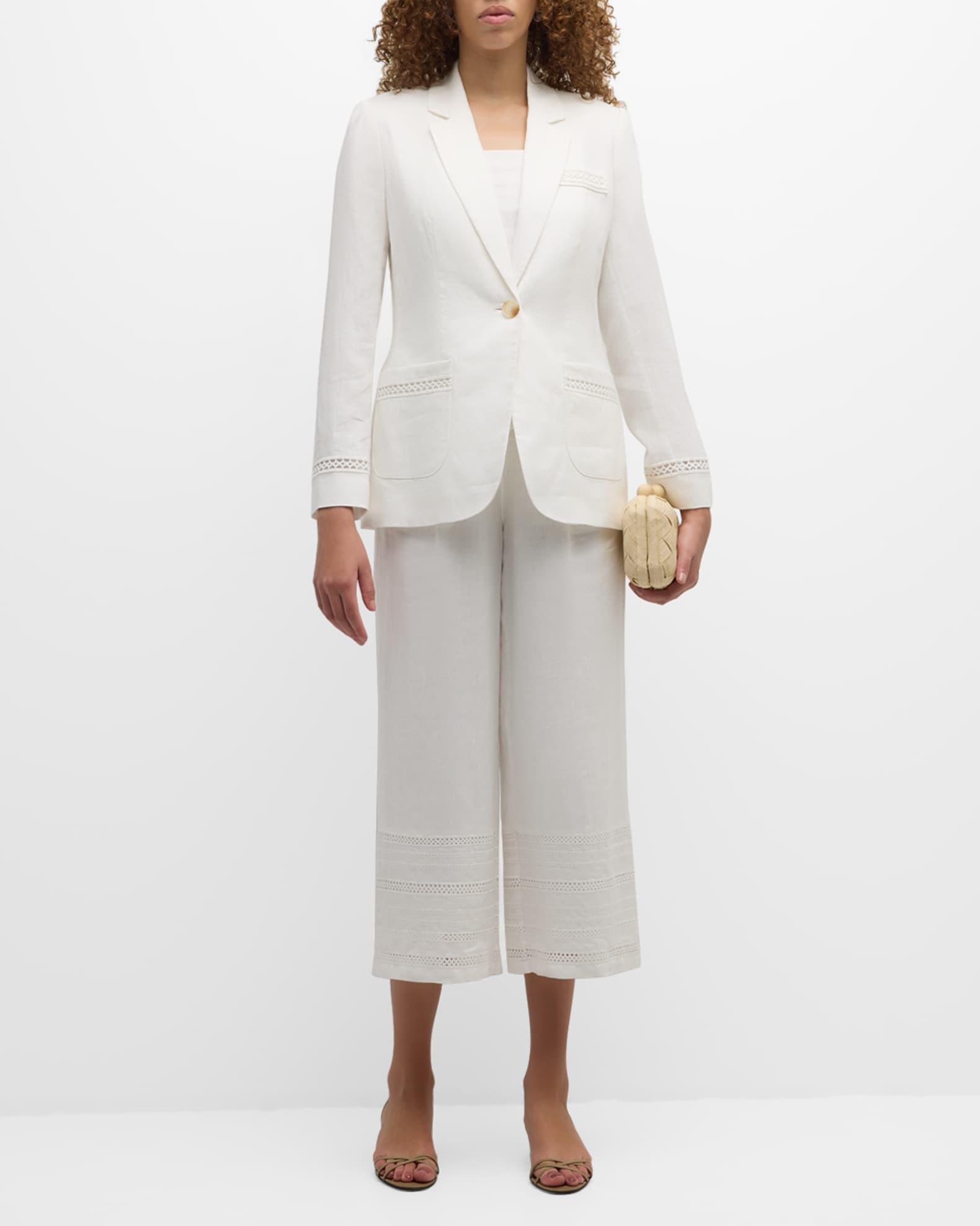 Tahari linen blazer shop