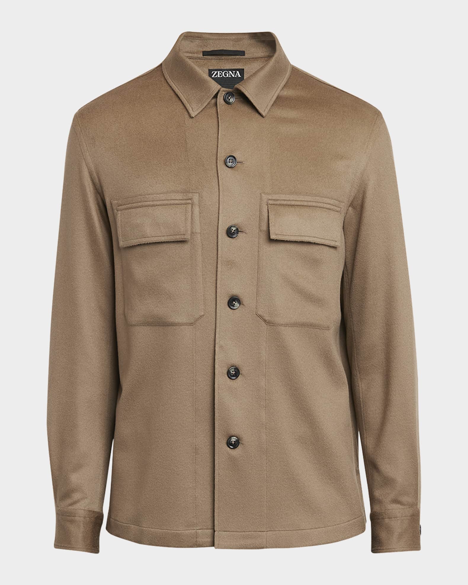 【日本入手困難】EGG OVERSHIRT IN DOUBLE FACE CASHMERE ZEGNA Men's Oasi Cashmere Overshirt | Neiman Marcus