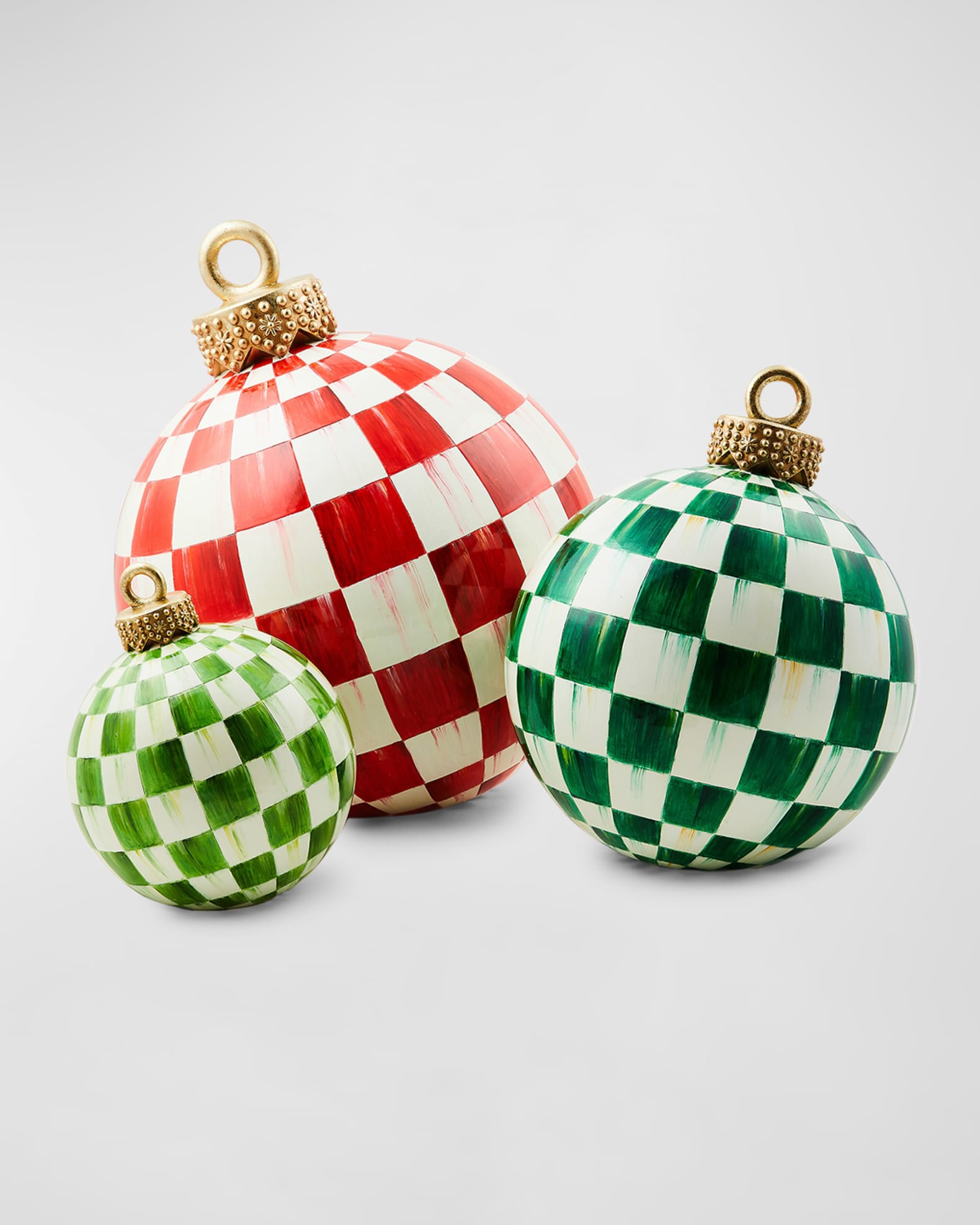 Light Green Check Tabletop Ornament 1