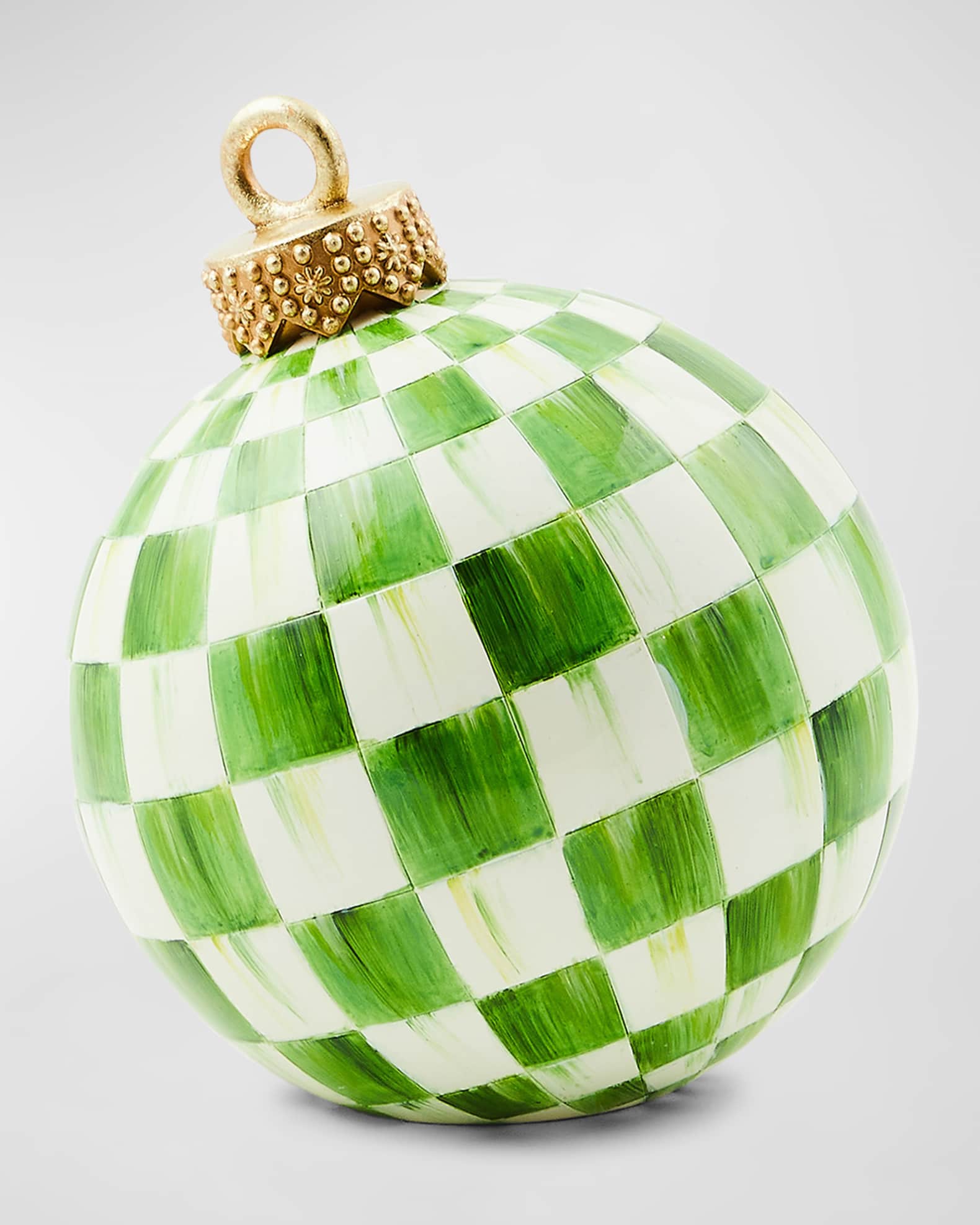Light Green Check Tabletop Ornament 0