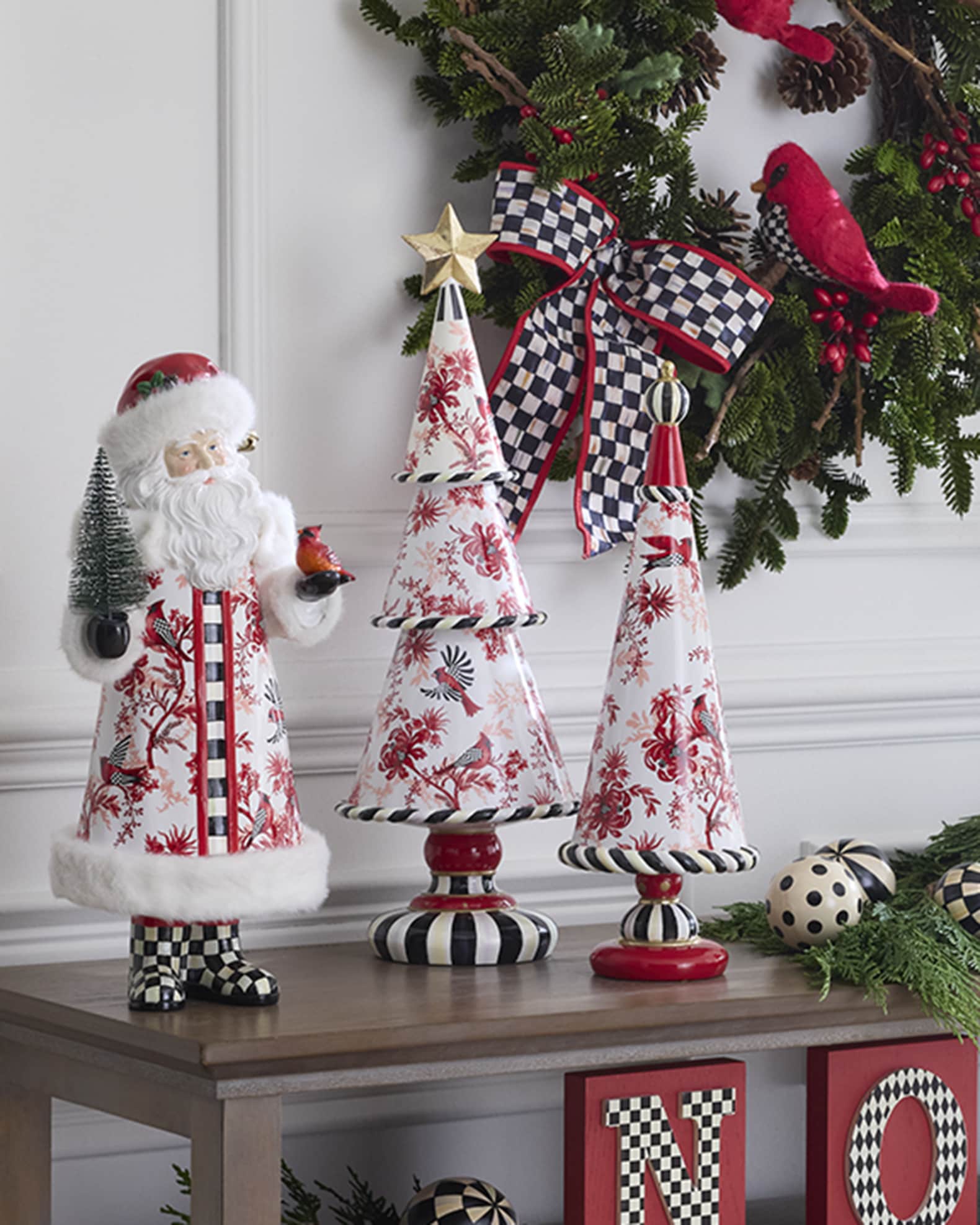 Cardinal Toile Tiered Tree 0