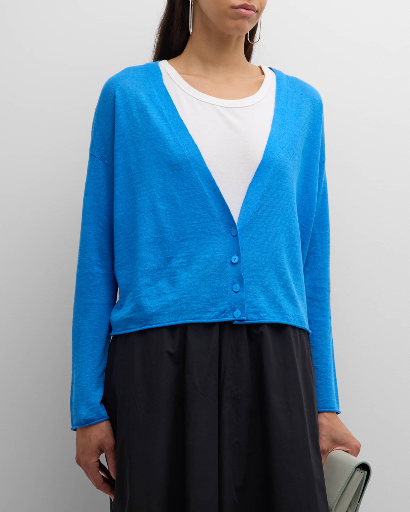 Eileen fisher blue cardigan on sale