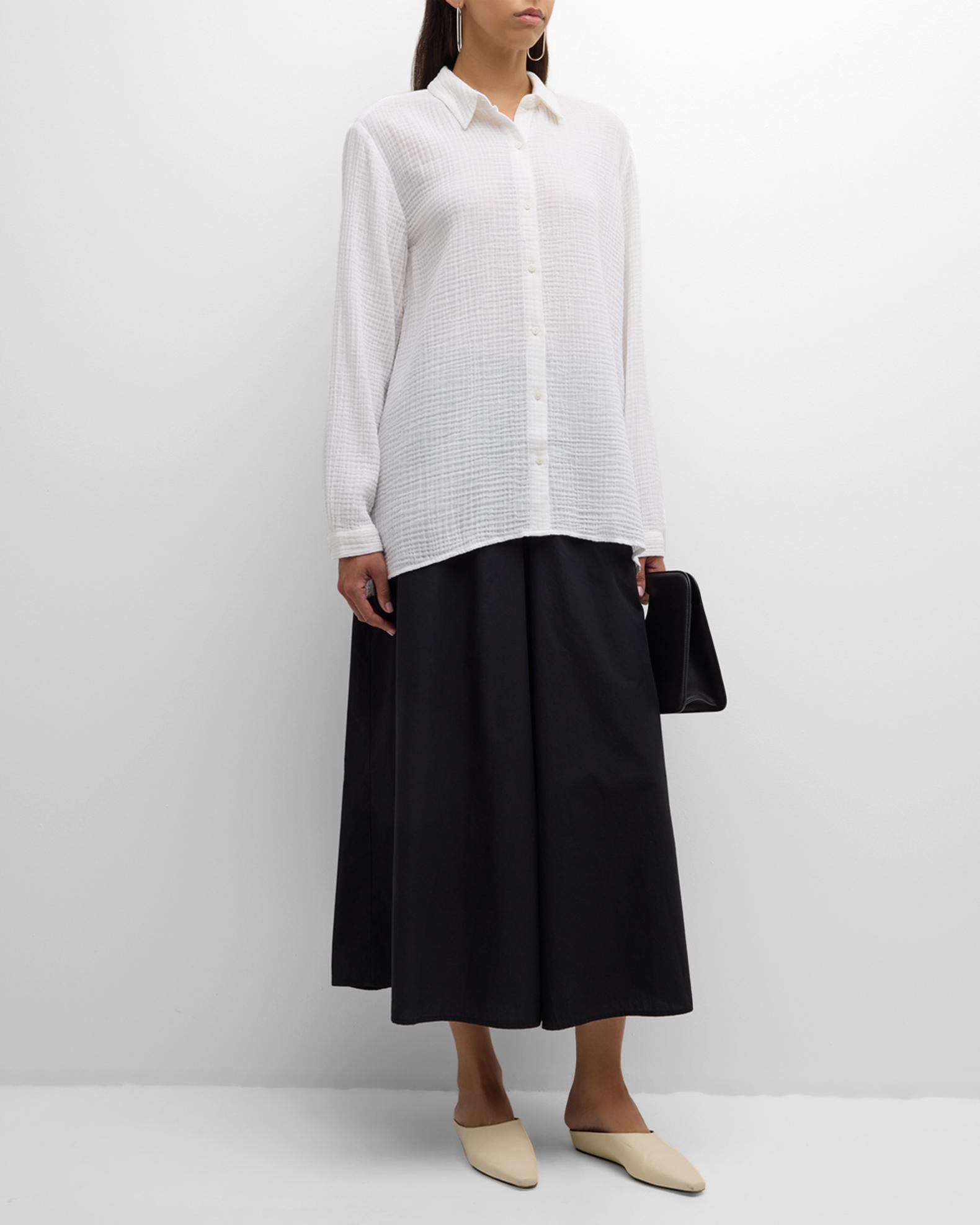 Tan Gauze Button Down