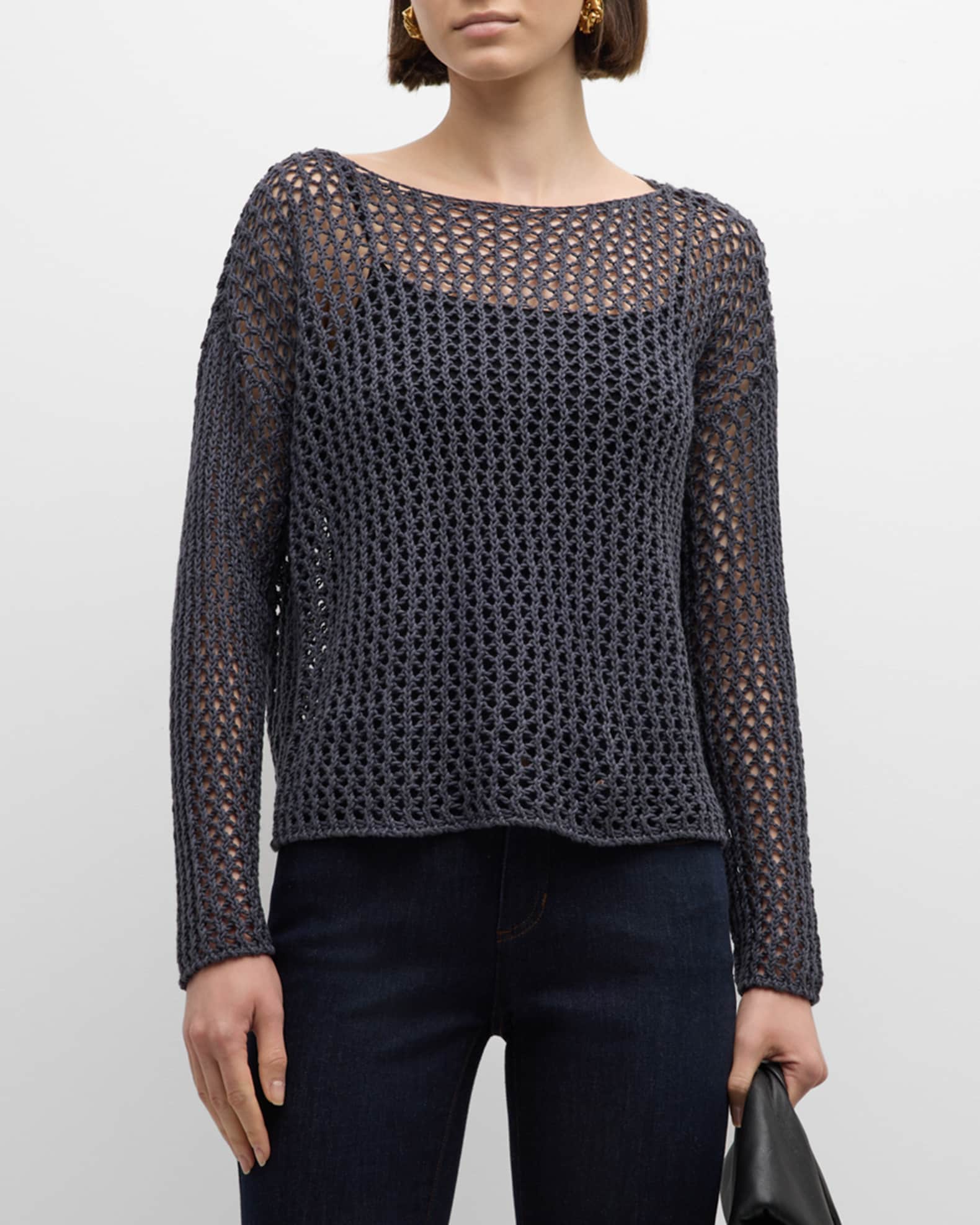 Bateau Neck Organic Cotton Sweater