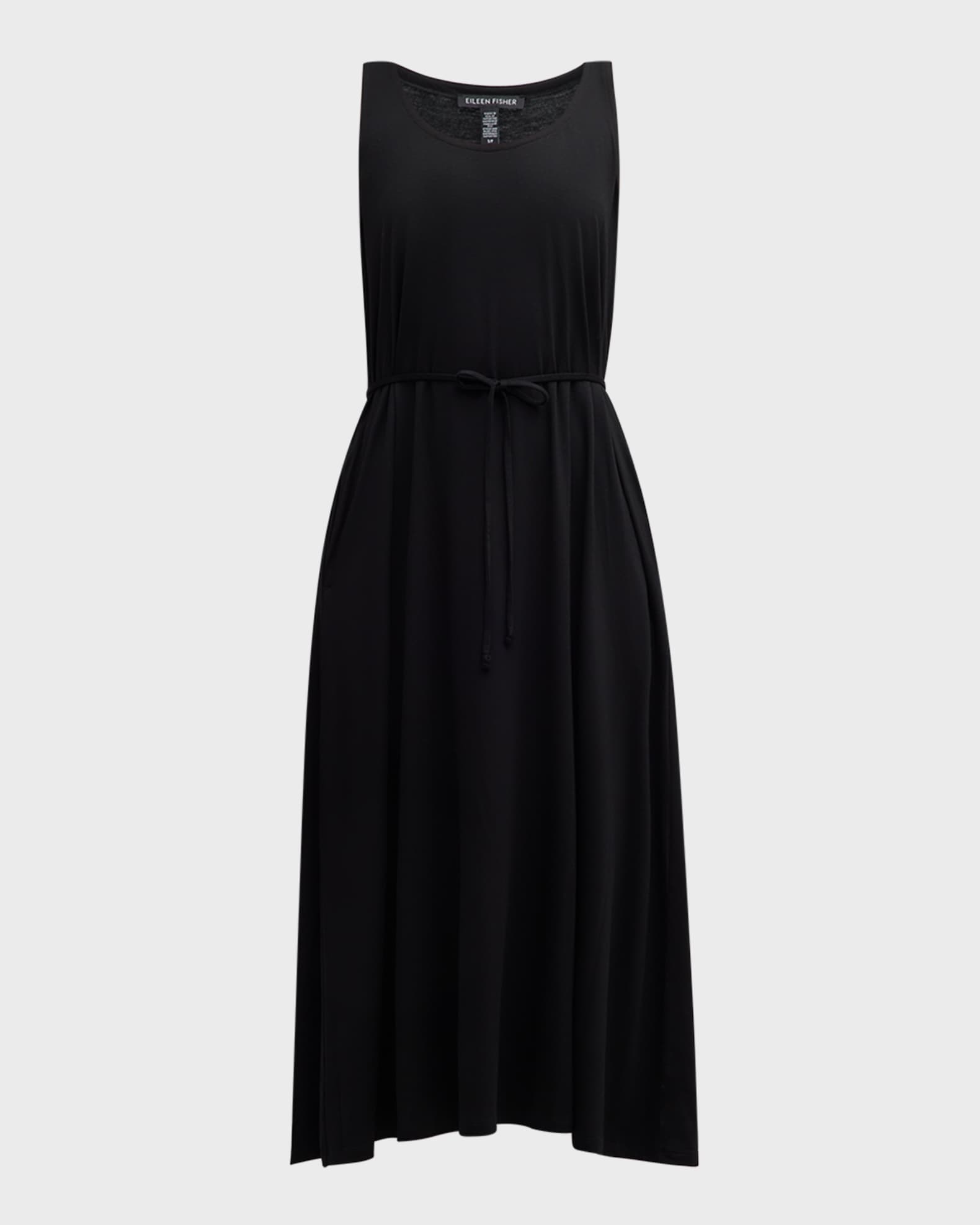 Sleeveless Scoop Neck Jersey Midi Dress
