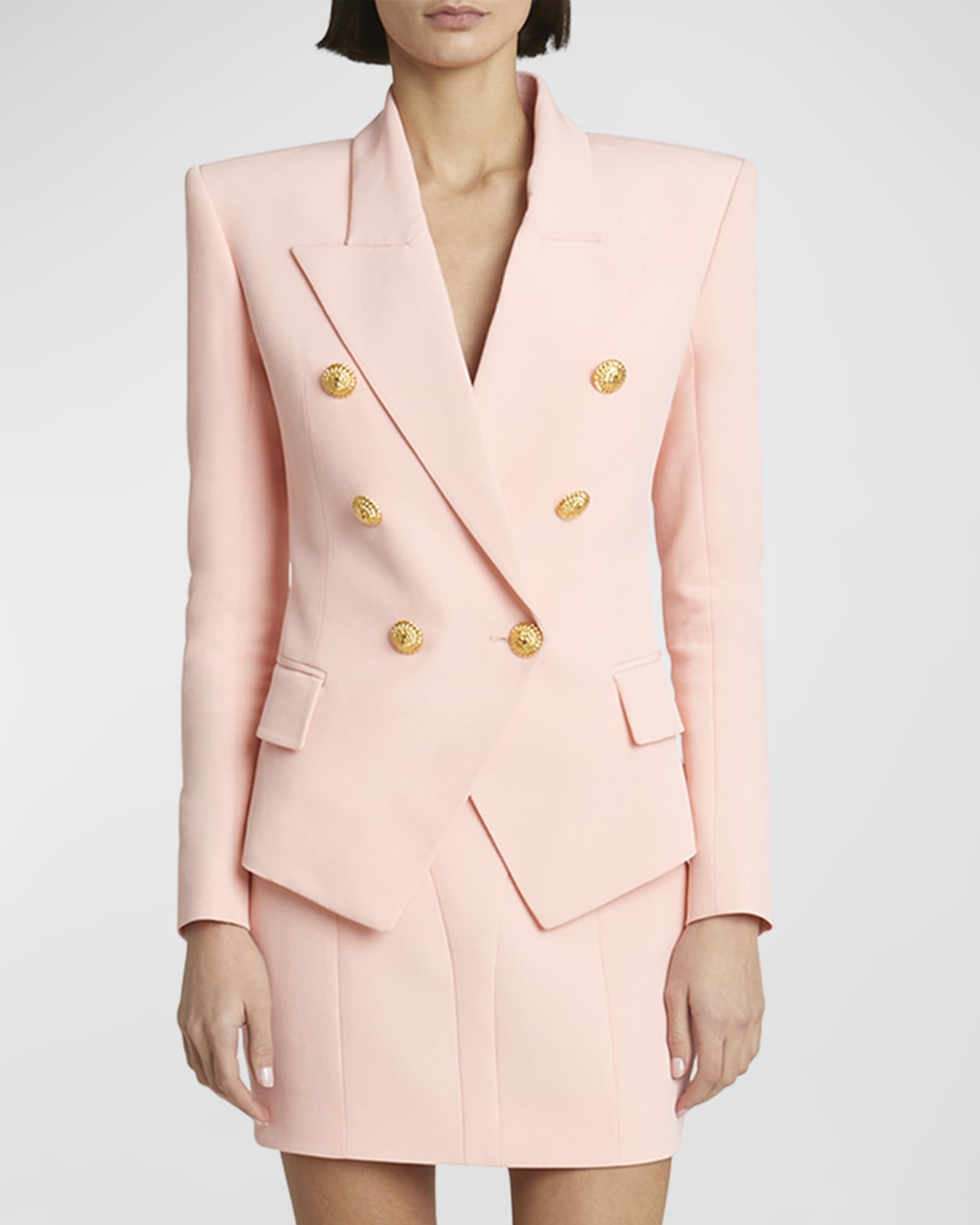 Balmain pink blazer best sale