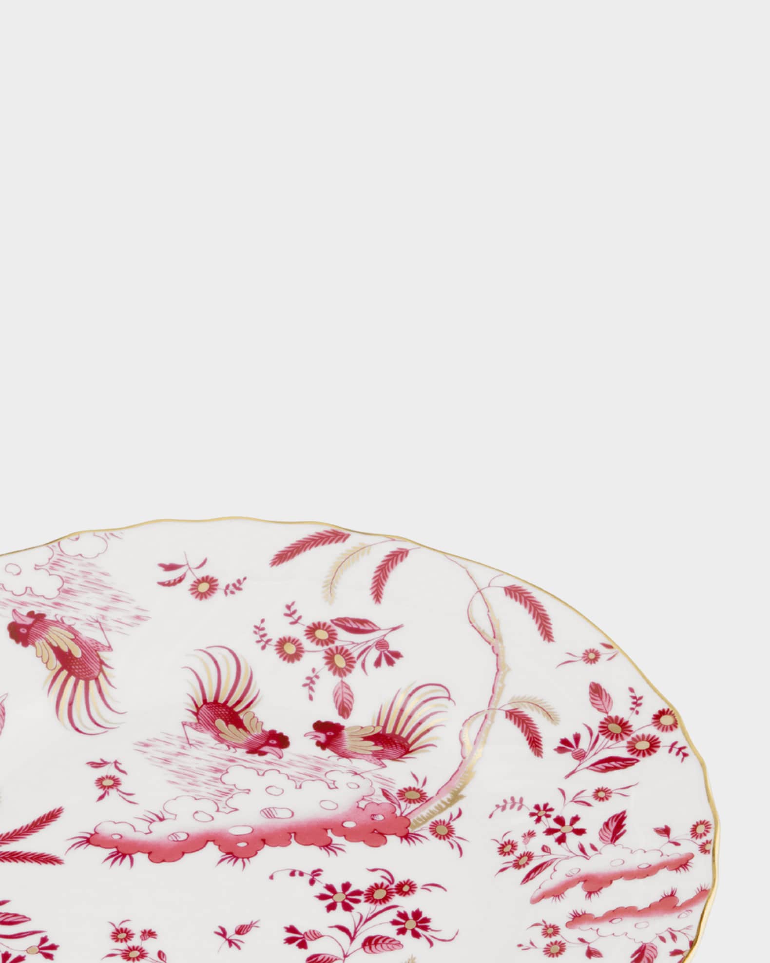 GINORI 1735 Oro di Doccia Magenta Flat Dessert Plate | Neiman Marcus