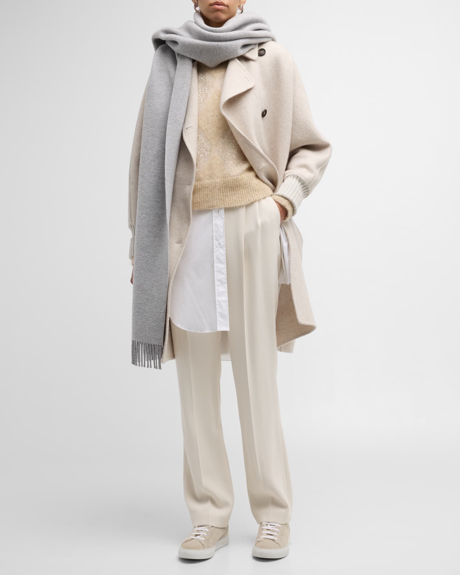 Cashmere Scarf With Hood 1