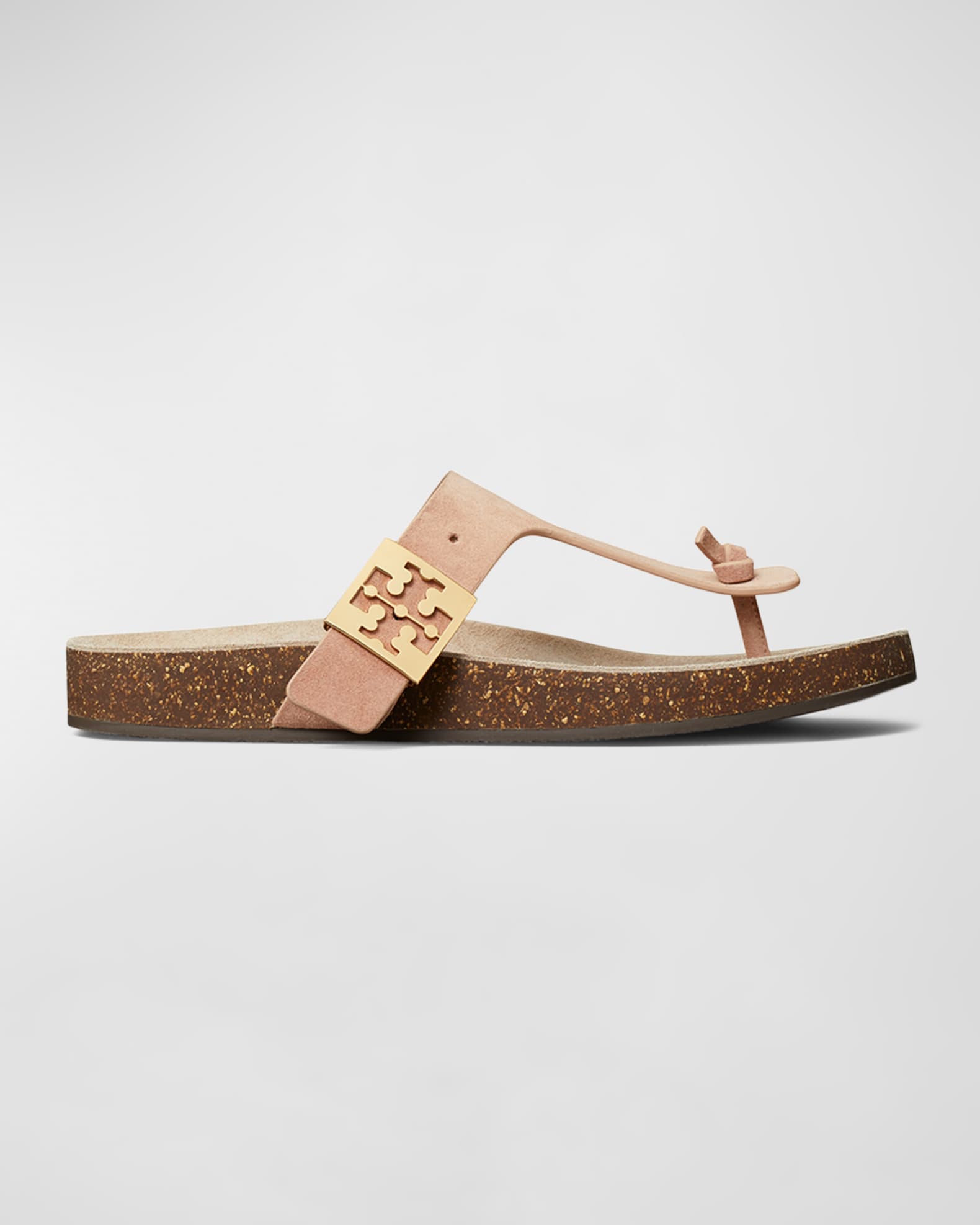 Mellow Leather Buckle Thong Sandals 0