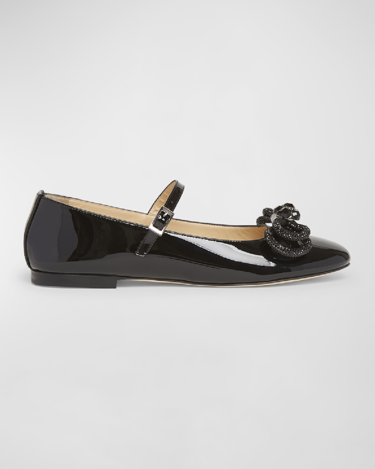 Double Bow Patent Mary Jane Flats 0