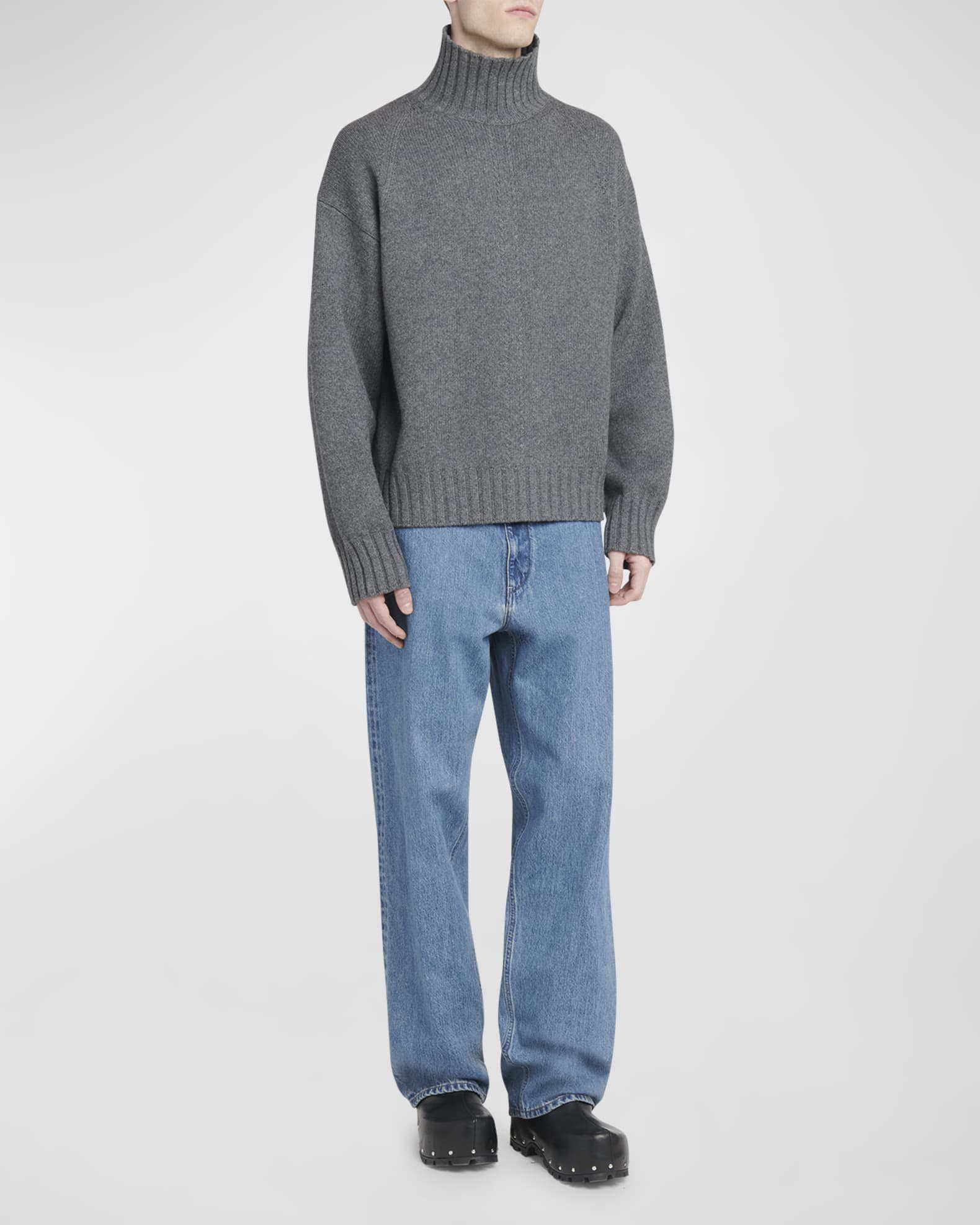 Jil Sander Men's Chunky Wool Turtleneck Sweater | Neiman Marcus Jil Sander Men's Chunky Wool Turtleneck Sweater | Neiman Marcus