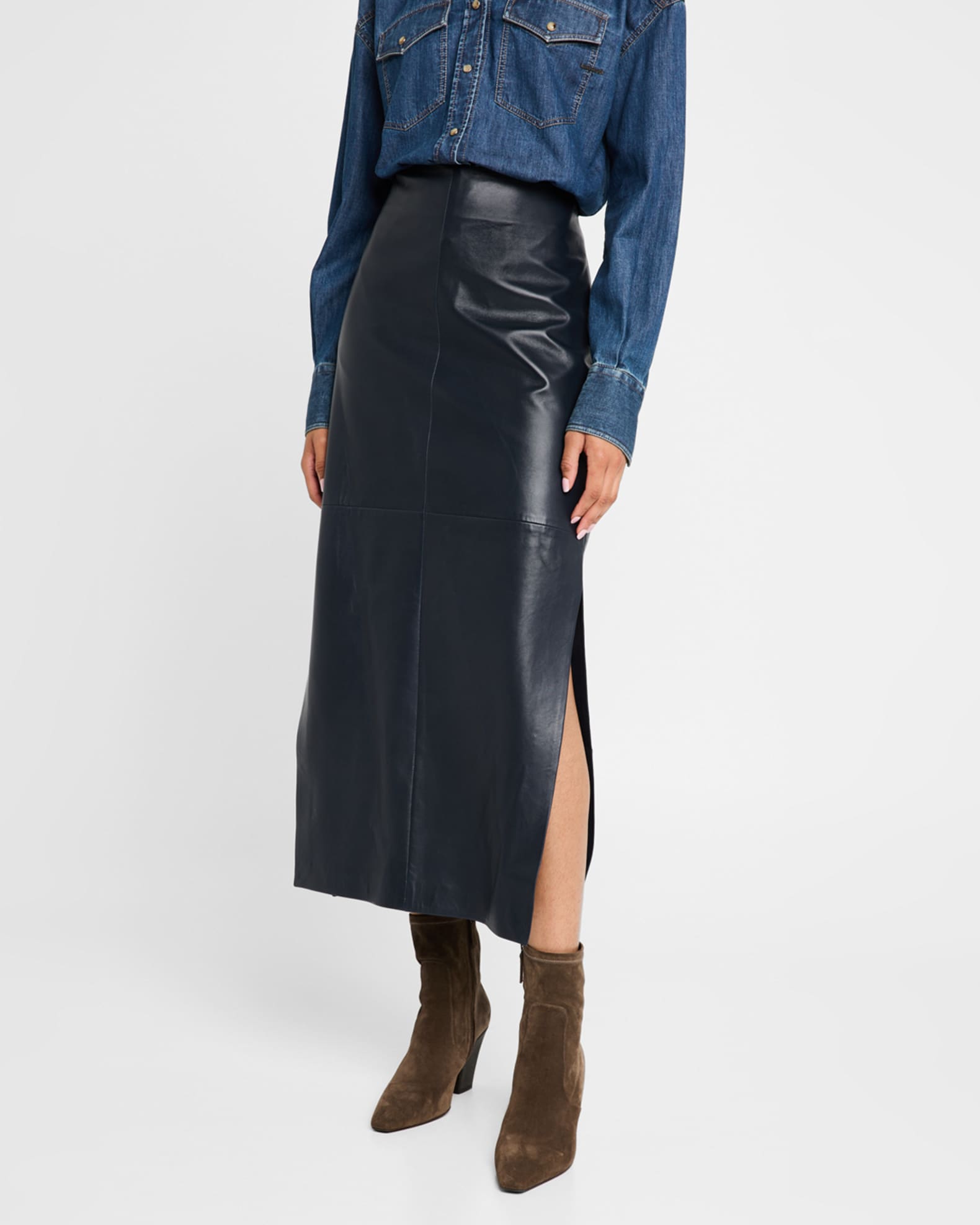 Leather skirt neiman marcus new arrivals