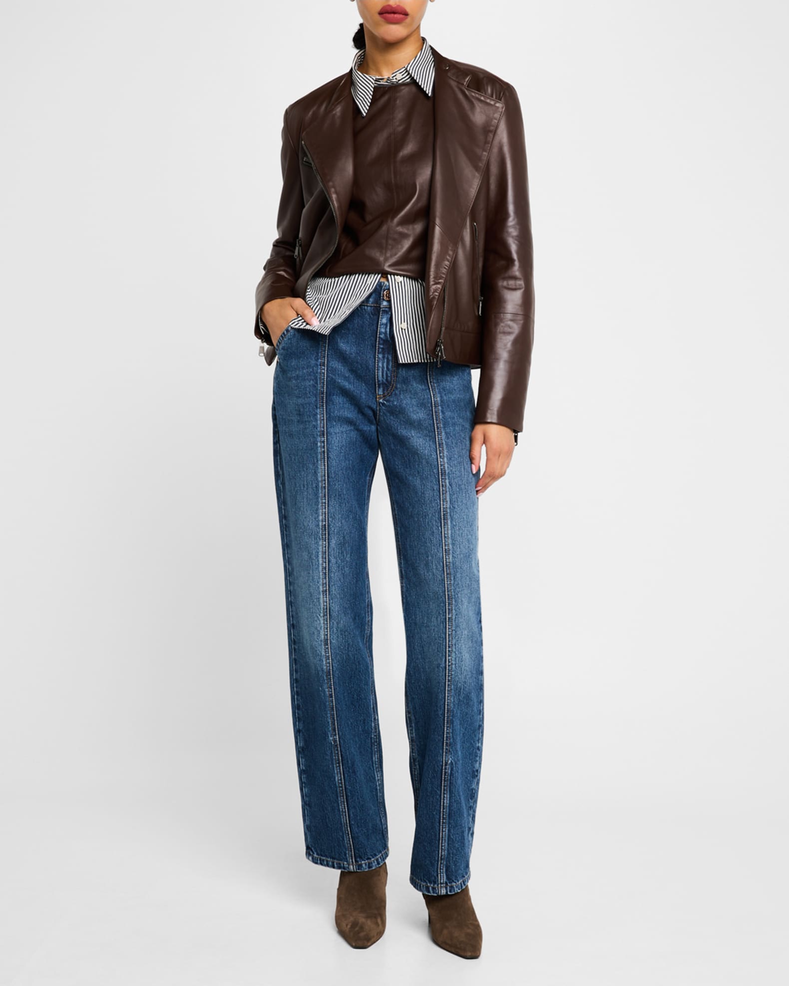 Retro Vintage Straight-Leg Jeans 1
