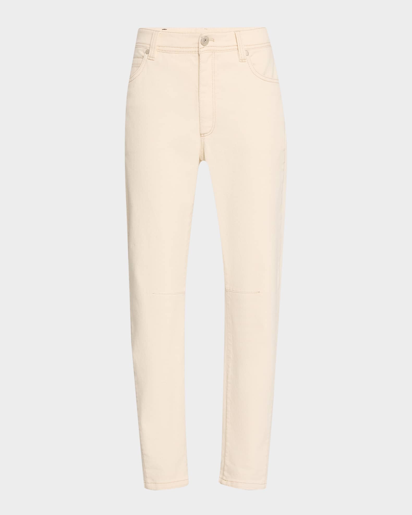 Straight-Leg Ankle Denim Equestrian Jeans 0