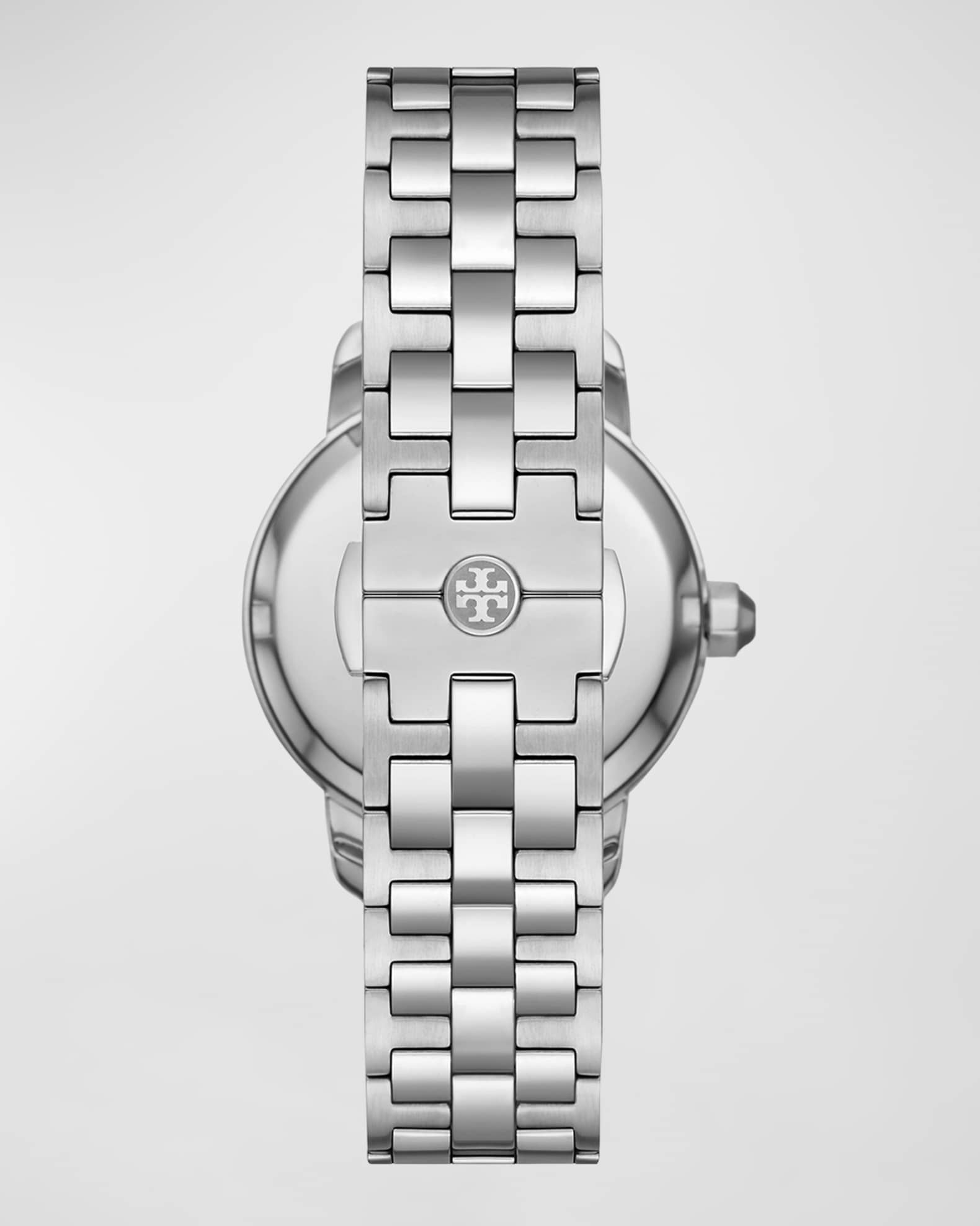Tory Burch The Tory Silver Tone Stainless Steel Watch Neiman Marcus
