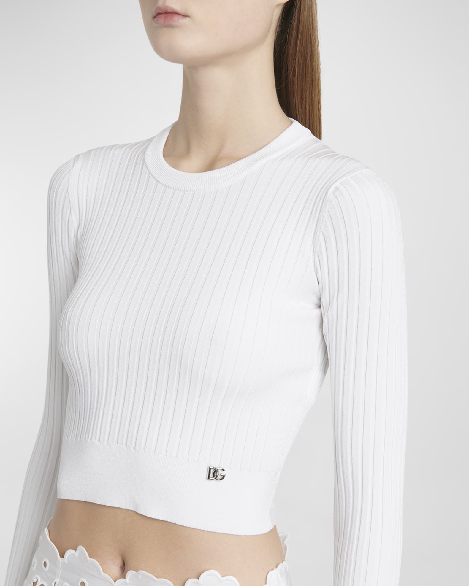 Dolce & Gabbana Green Cashmere Crewneck Pullover Sweater