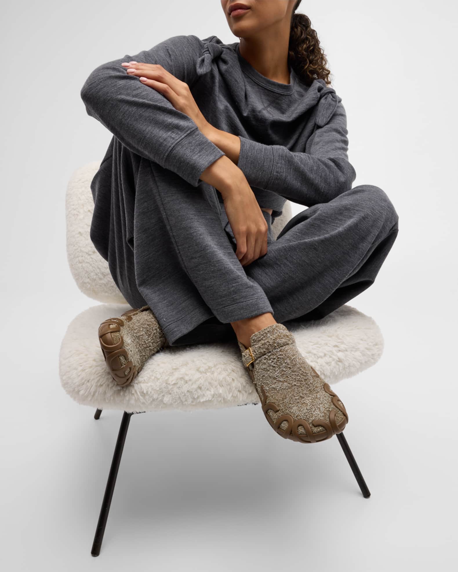Loewe Rise Brushed Suede Buckle Sneakers | Neiman Marcus