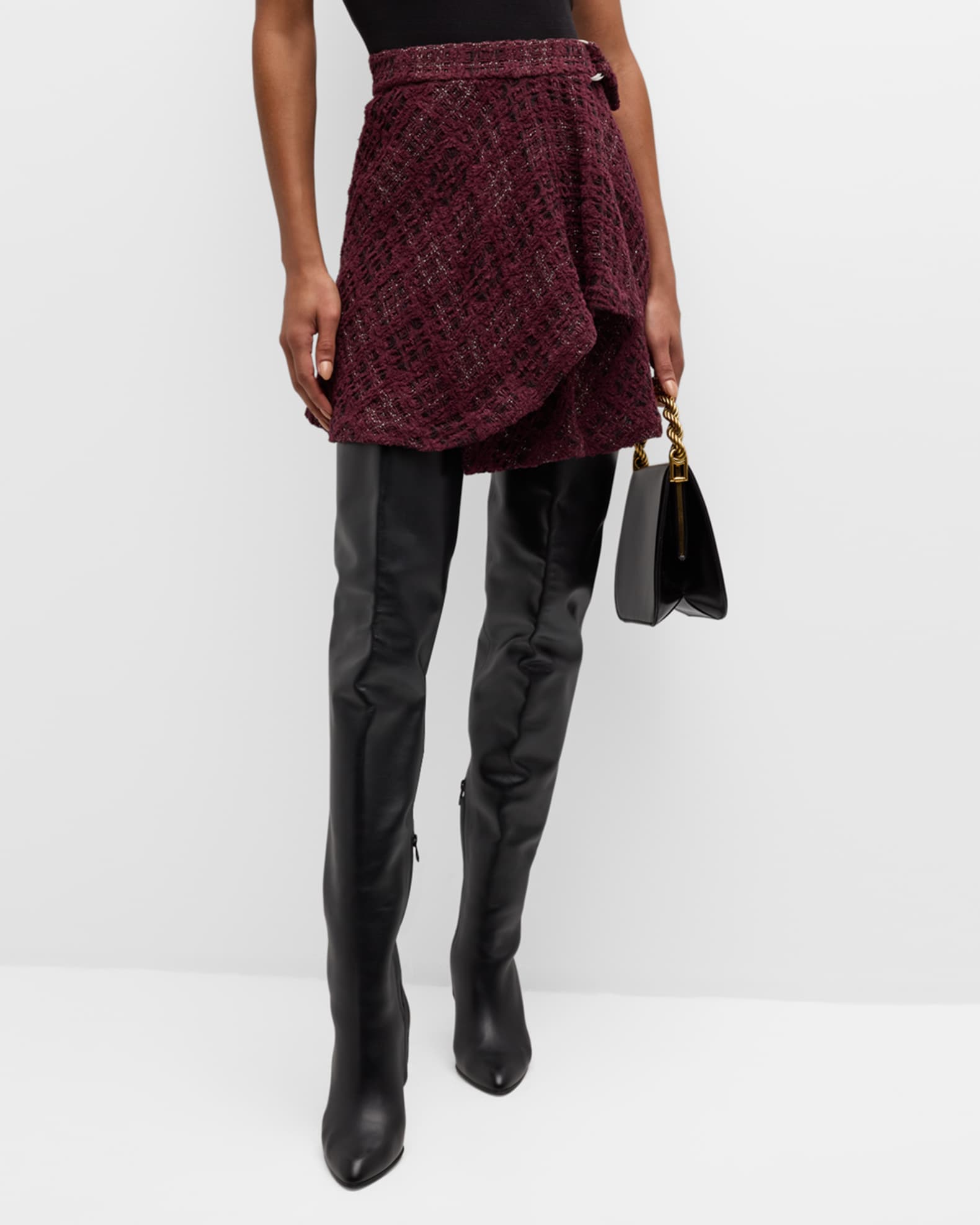Burgundy skirt 8x10 top