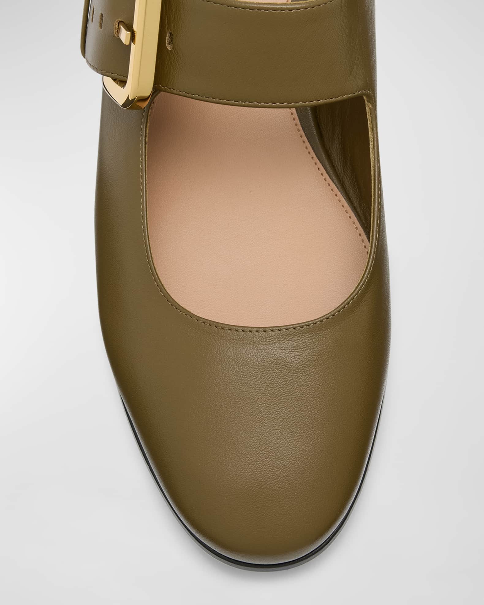 Bottega Veneta Astaire Leather Mary Jane Ballerina Flats | Neiman
