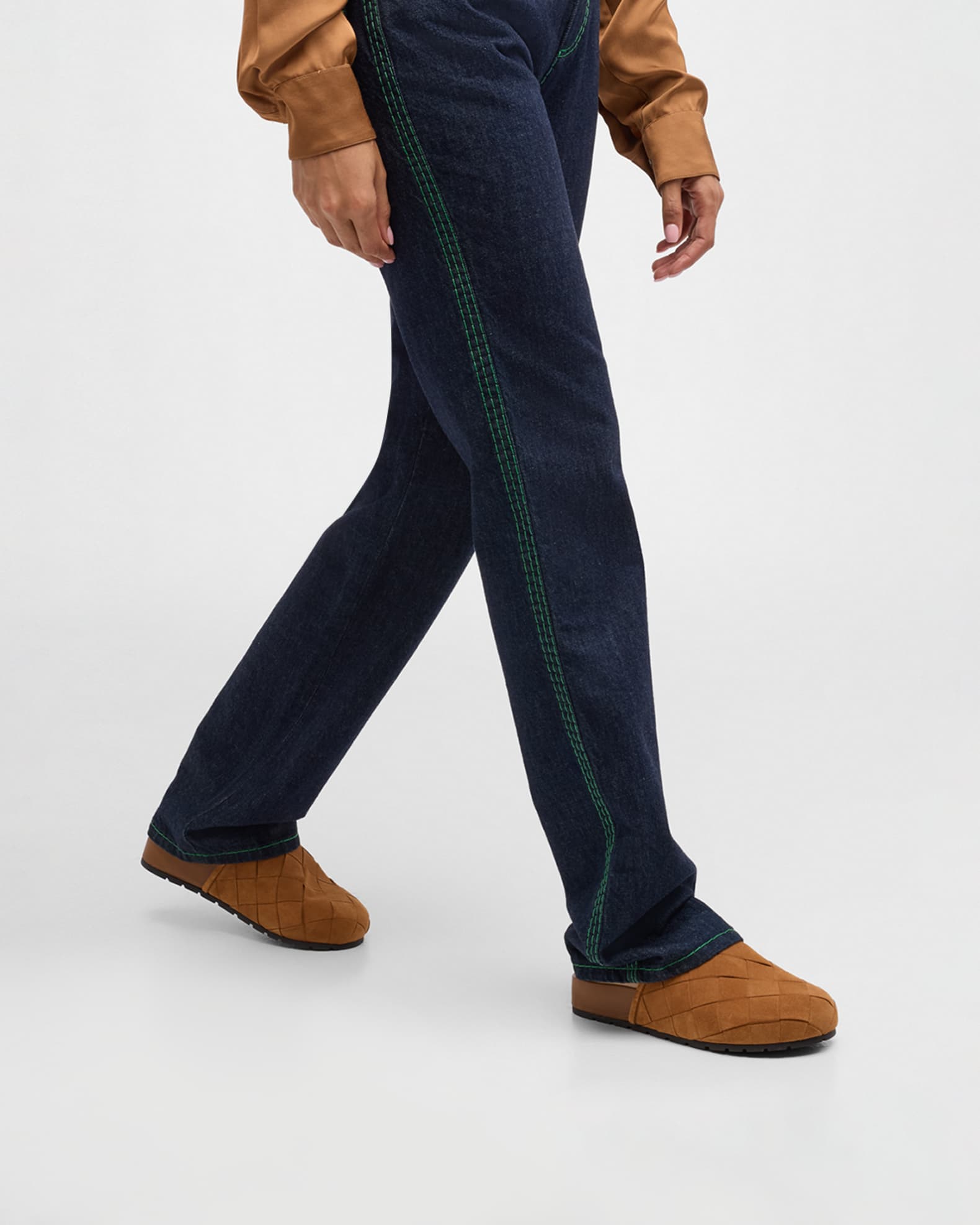 Reggie Woven Suede Slipper Mules 1