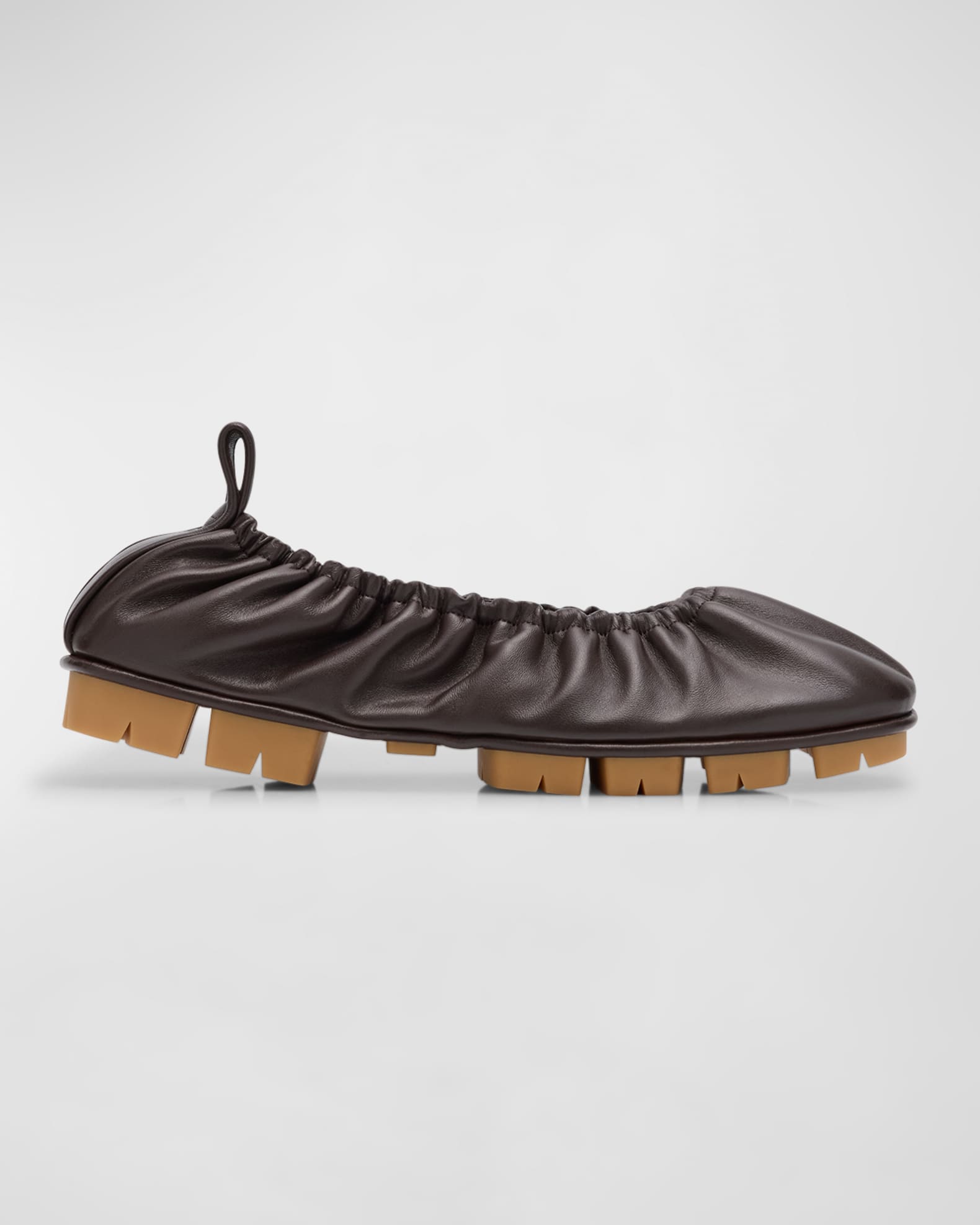 Shore Leather Elastic Ballerina Flats 0