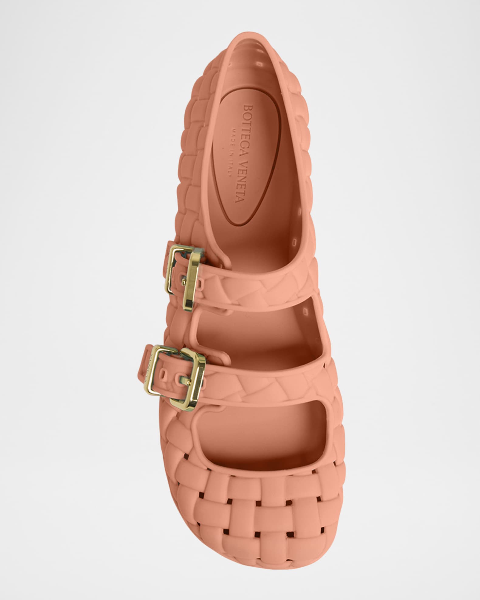Bottega Veneta Amy Intreccio Dual Mary Jane Ballerina Flats