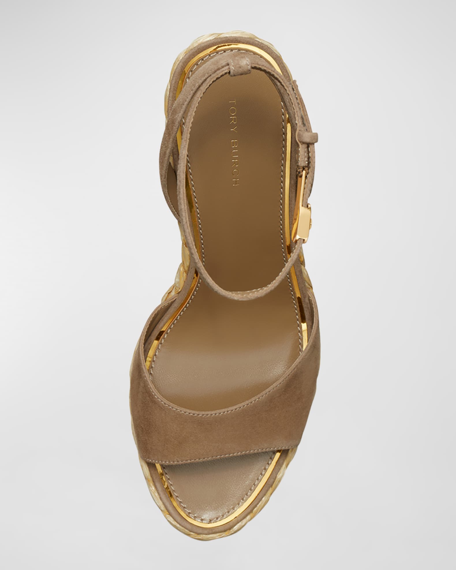 Tory burch suede wedges cheap