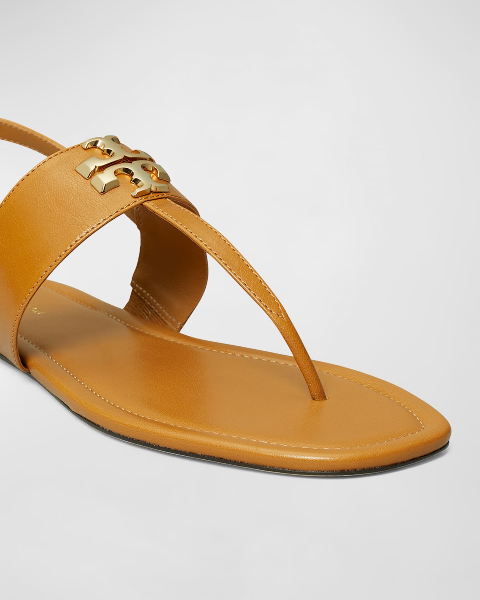 Eleanor Leather Medallion Flat Thong Sandals Neiman Marcus