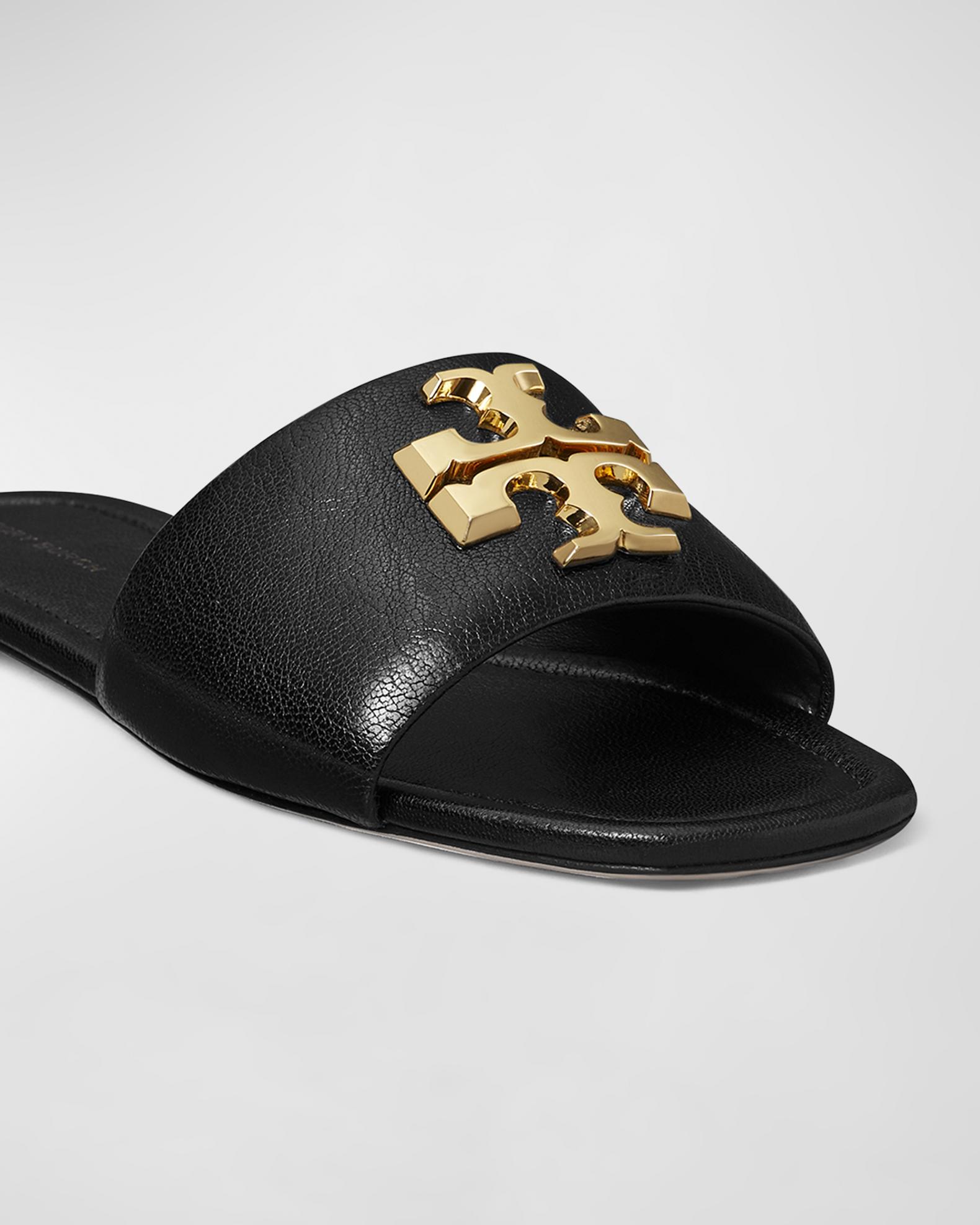 Tory Burch Black Men\'s Slide Sandals with Logo Medallion Amazon.com | Tory Burch Women main image 3