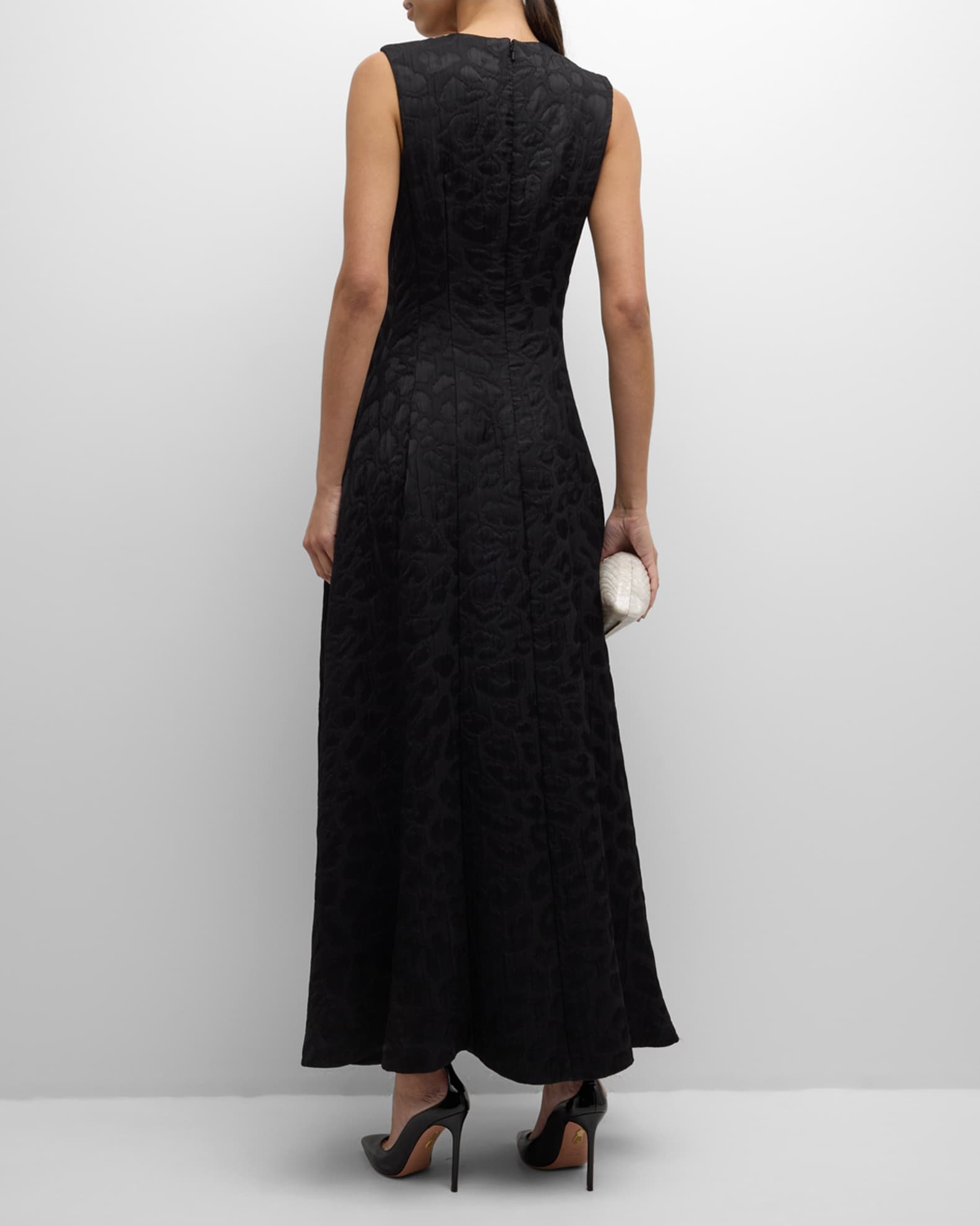Adam Lippes Rory Panther Matelasse Button-Front Maxi Dress ...