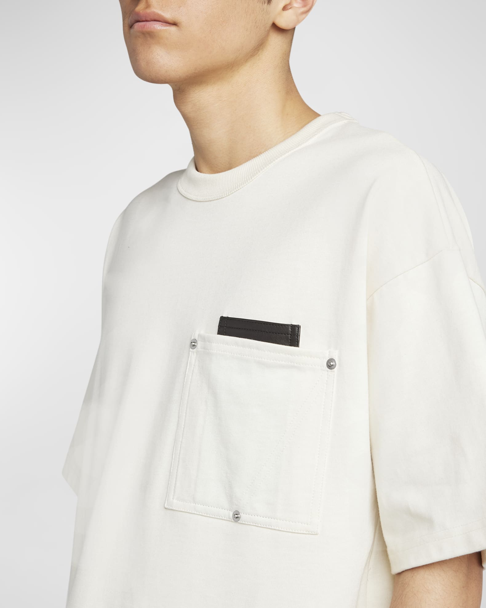 Tシャツ・カットソー BOTTEGA VENETA HEAVY JAPANESE JERSEY T-SHIRT Bottega Veneta Men's Heavy Japanese Jersey T-Shirt