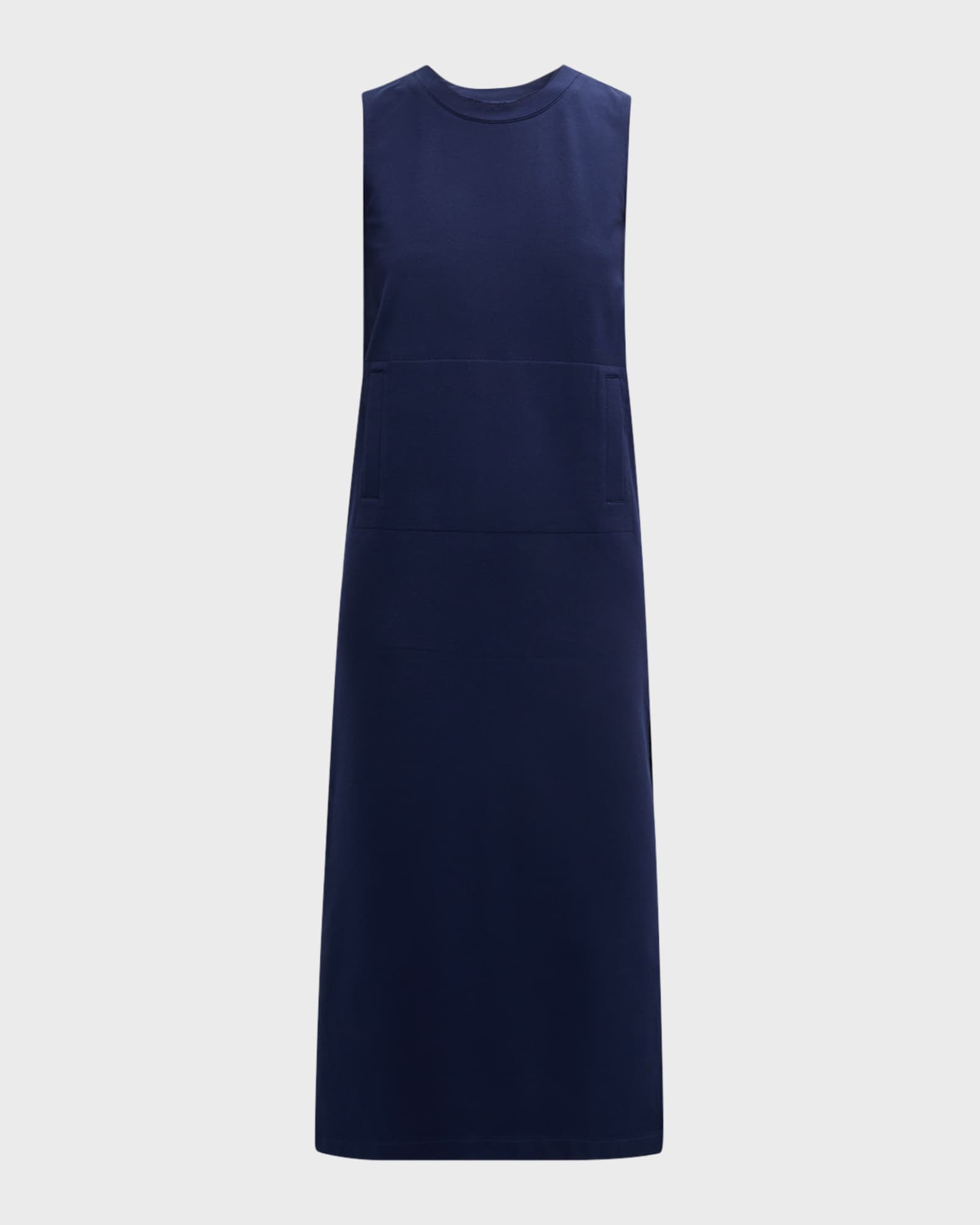 Norma Kamali Sleeveless Tailored Terry Side Slit Gown Neiman Marcus
