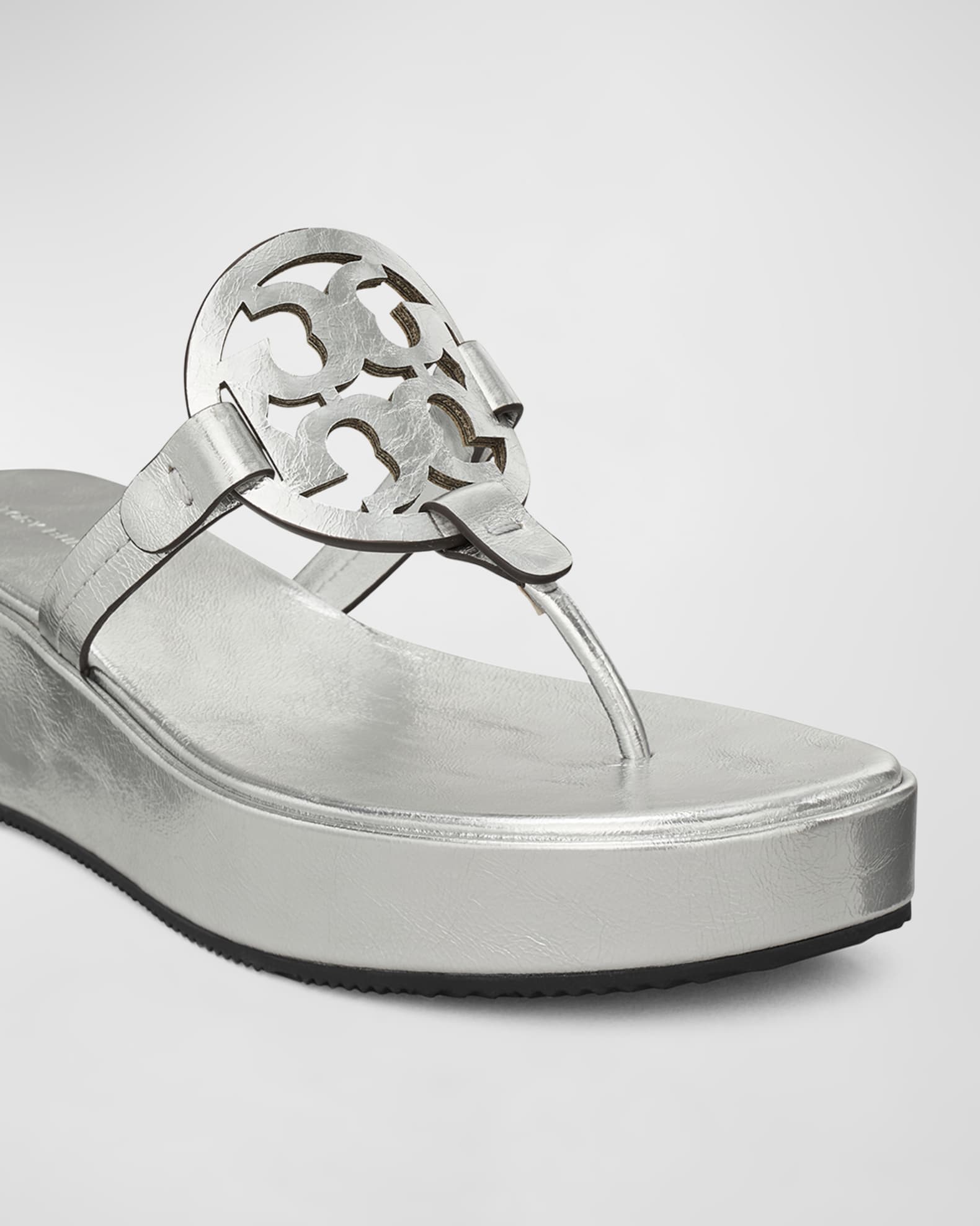 Silver tory burch sandals sale