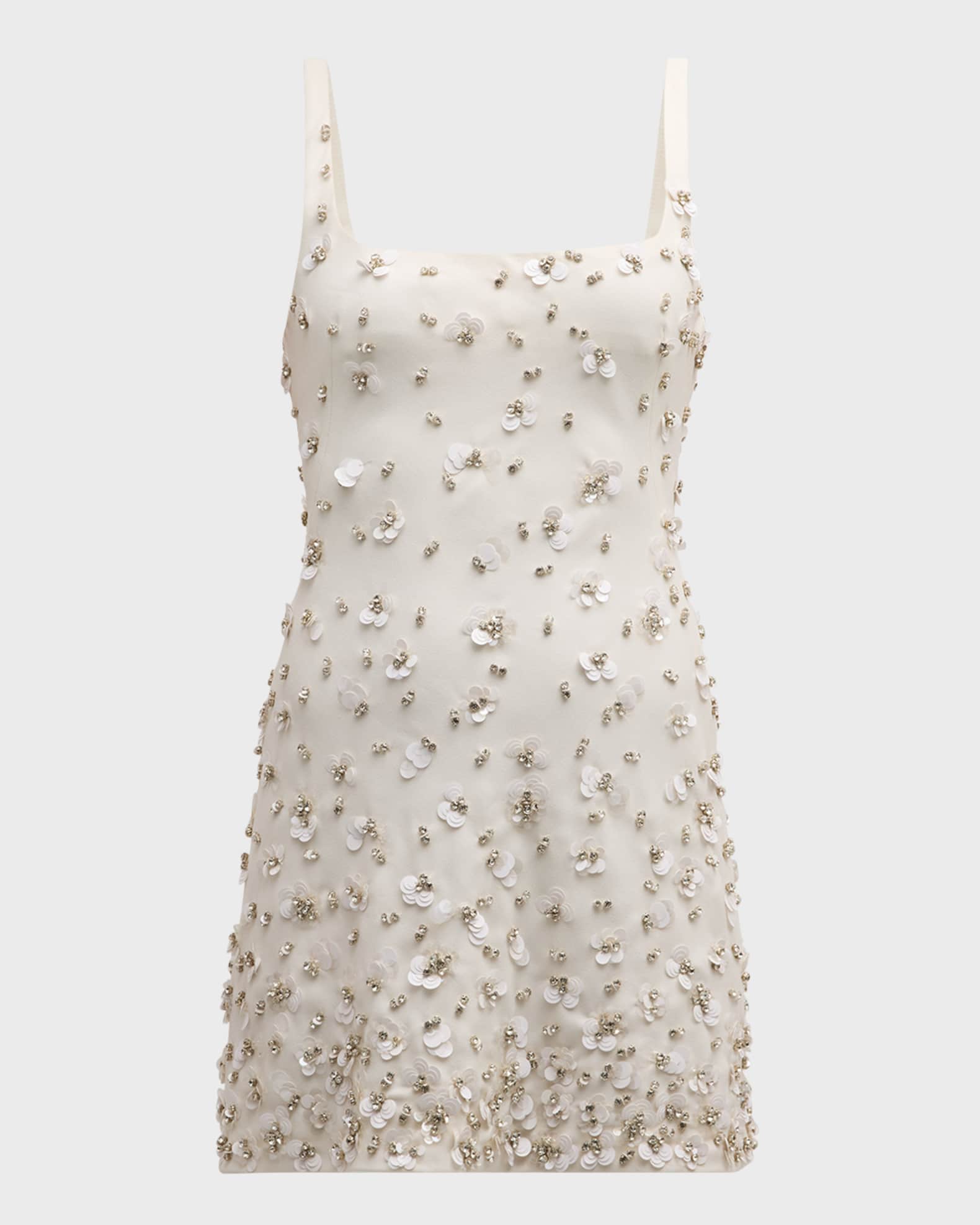 Ziva Sequin & Rhinestone Mini Dress 0