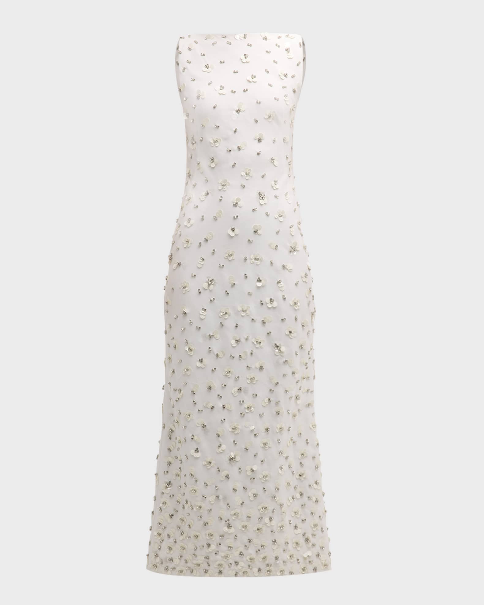 SIMKHAI Claudia Sequin & Rhinestone Maxi Dress | Neiman Marcus