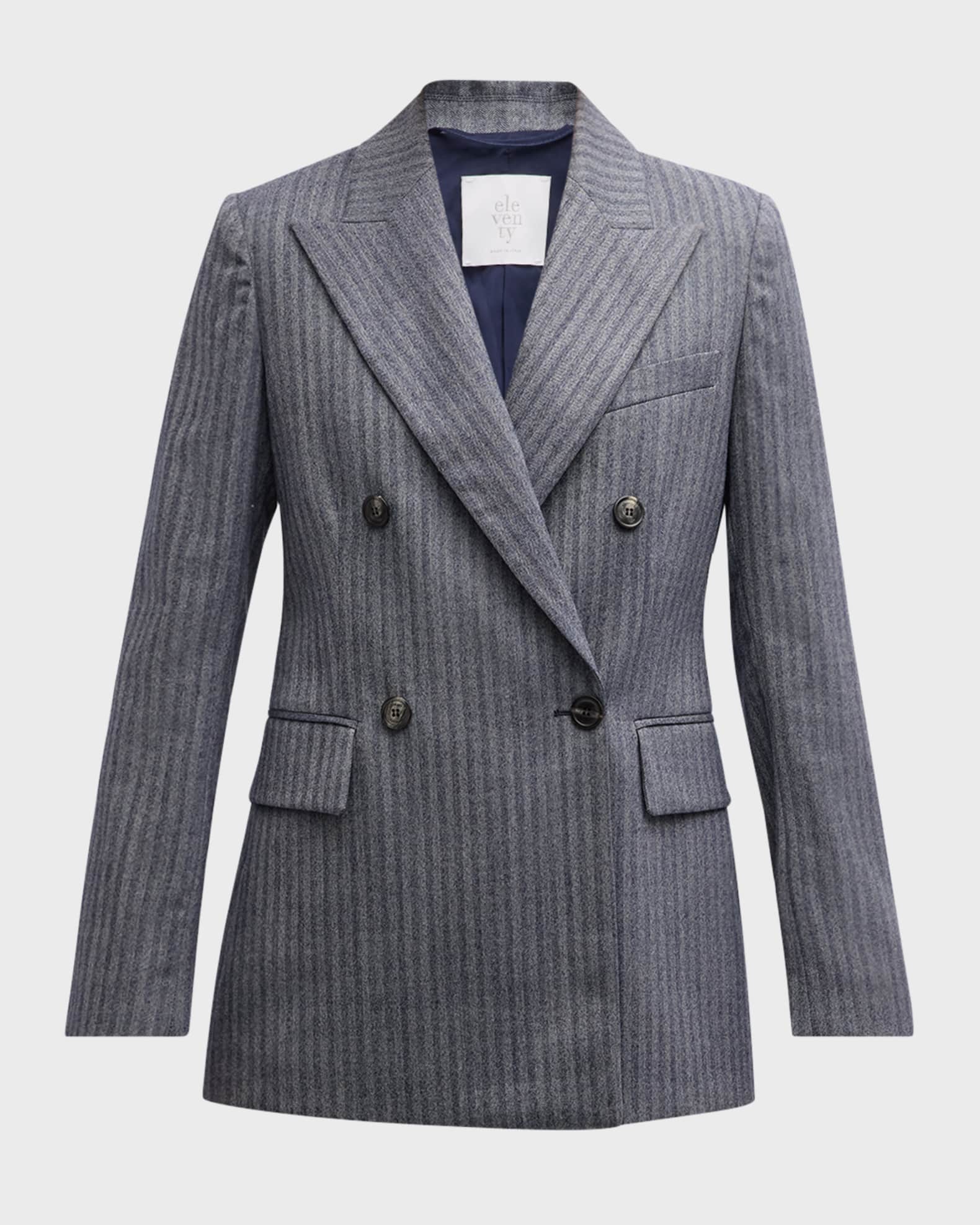 Eleventy single-breasted wool blazer - Blue