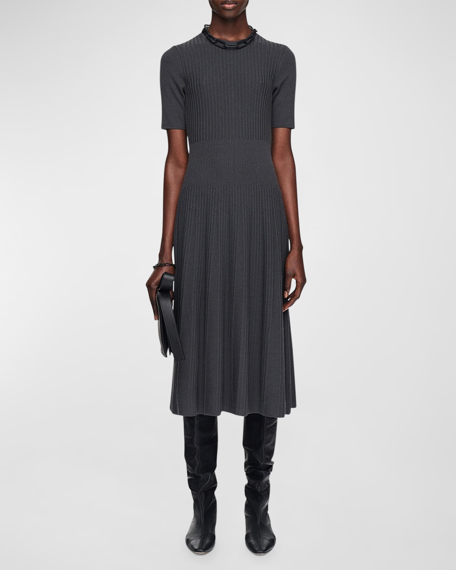 Joseph Ribbed Knit Midi Sweater Dress Neiman Marcus