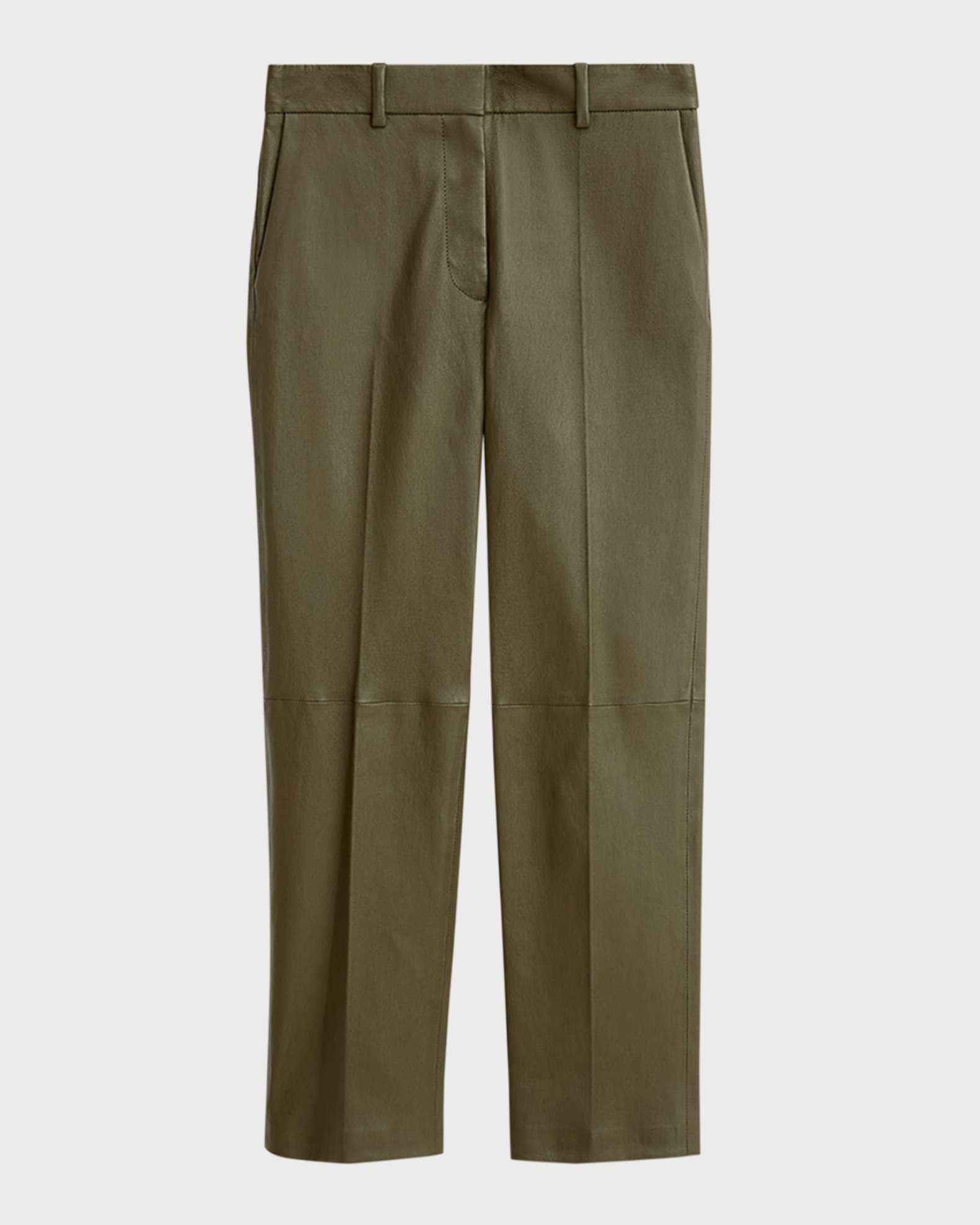 Coleman Cropped Stretch Leather Pants 0