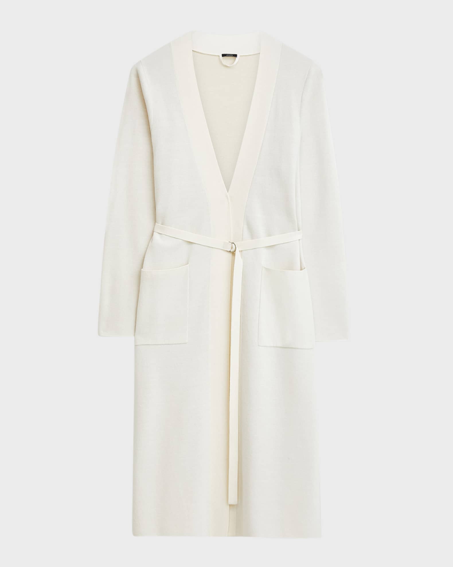 Joseph Belted Colorblock Wool-Silk Cardigan