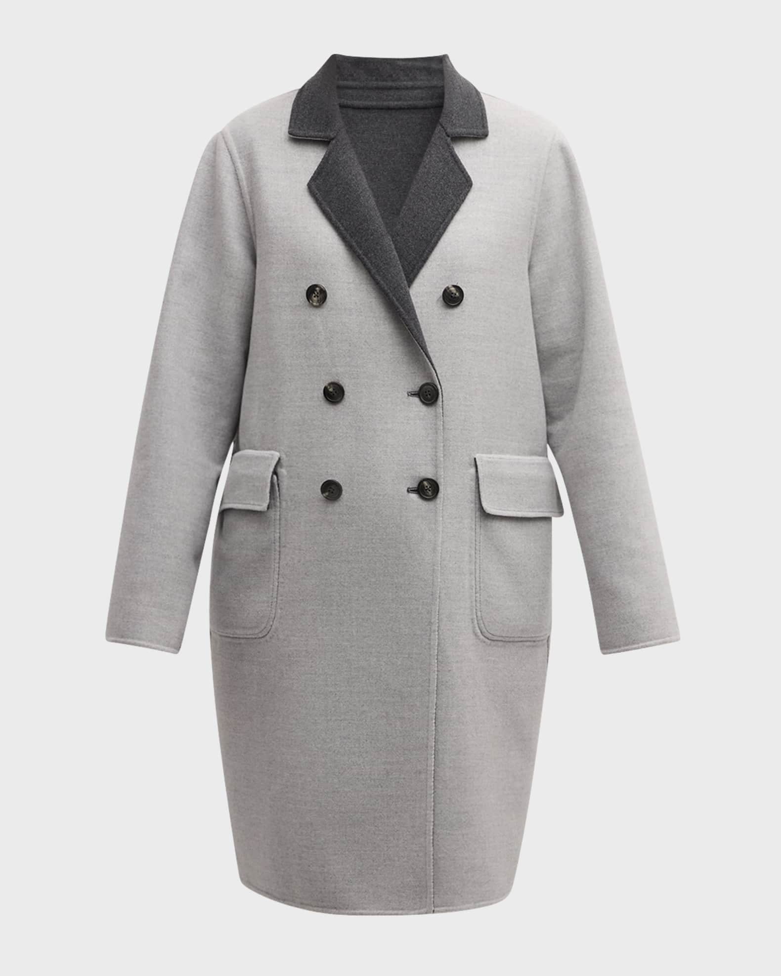 Eleventy Reversible Double Breasted Wool Coat Neiman Marcus