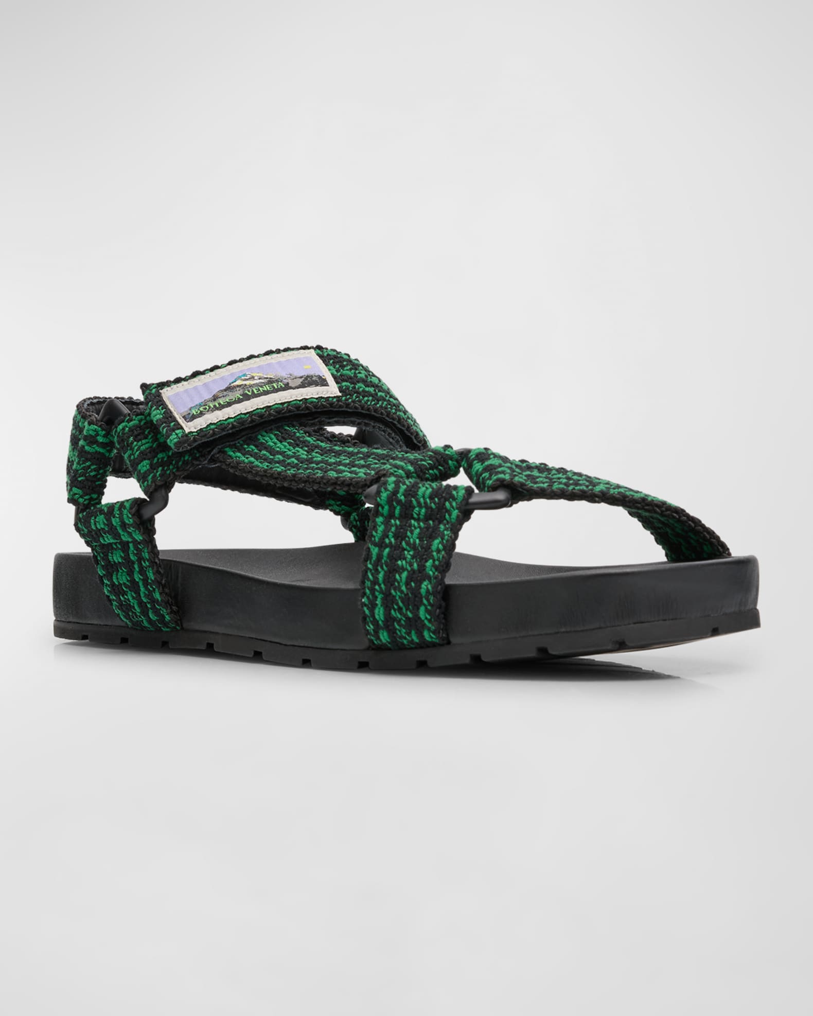 サンダル BOTTEGA VENETA Men Sandals Green 690097V0DS2 3730 BOTTEGA VENETA: Flash rubber and canvas sandals - Green