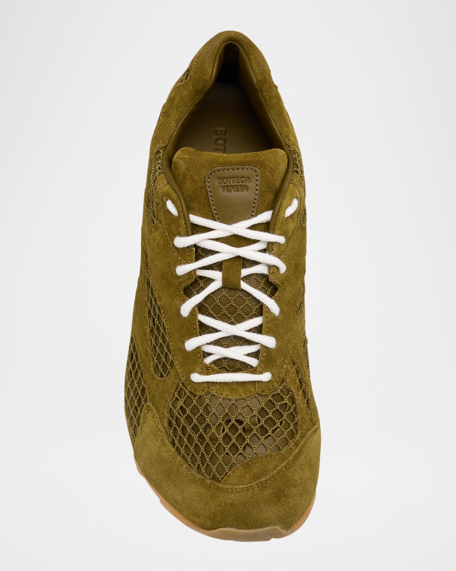 Bottega Veneta Brown and Black Men\'s Mesh Lace-Up Sneakers Made In Italy BOTTEGA VENETA Orbit Metallic Rubber and Mesh Sneakers for  main image 2